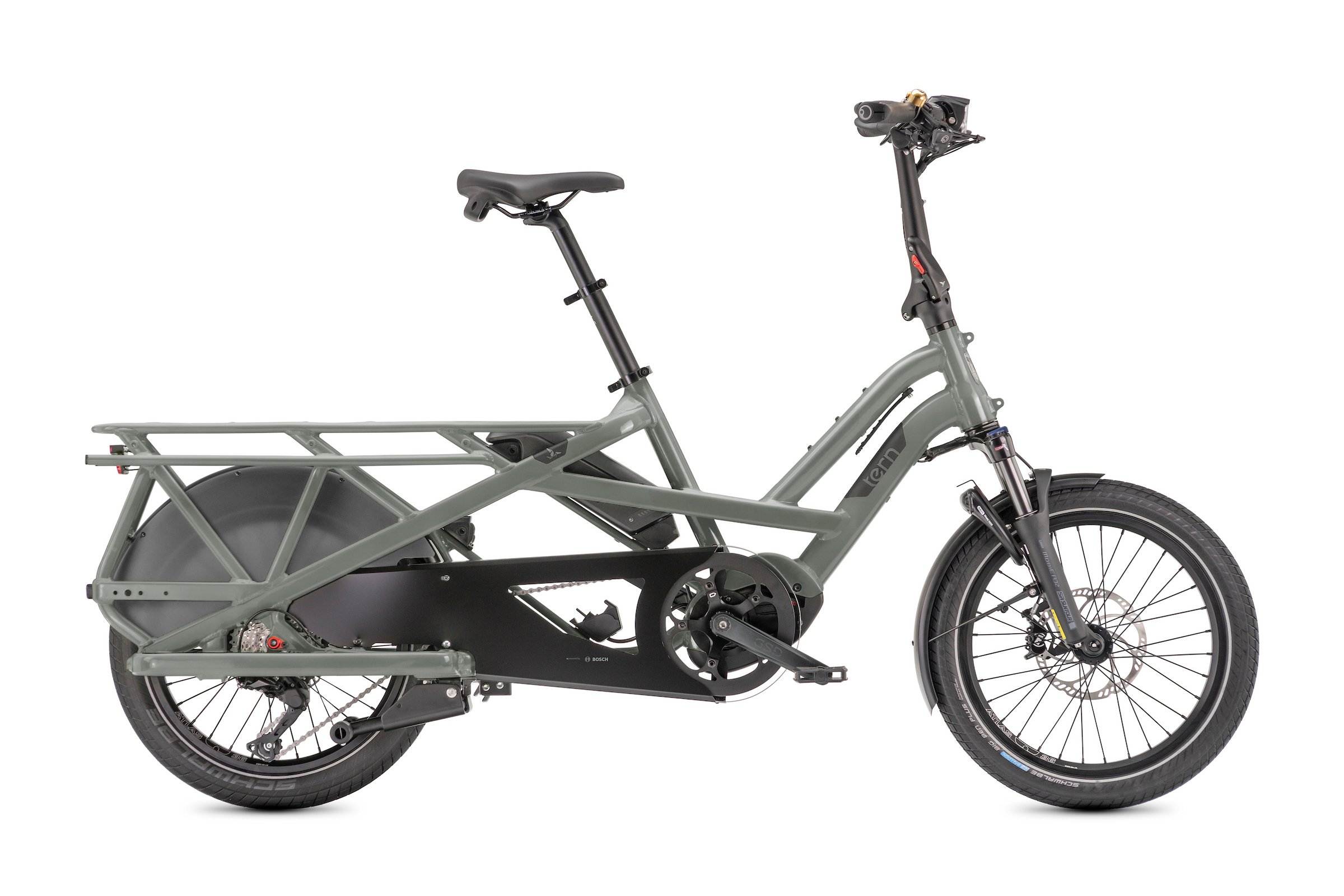 Tern GSD S10 LR Electric Cargo Bike in Dark Sage