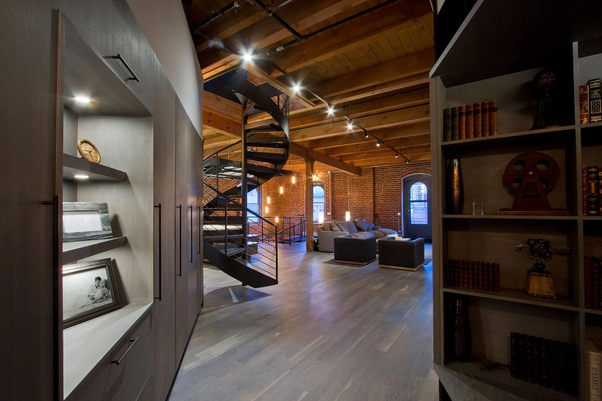 Modern industrial loft entryway in downtown Denver.