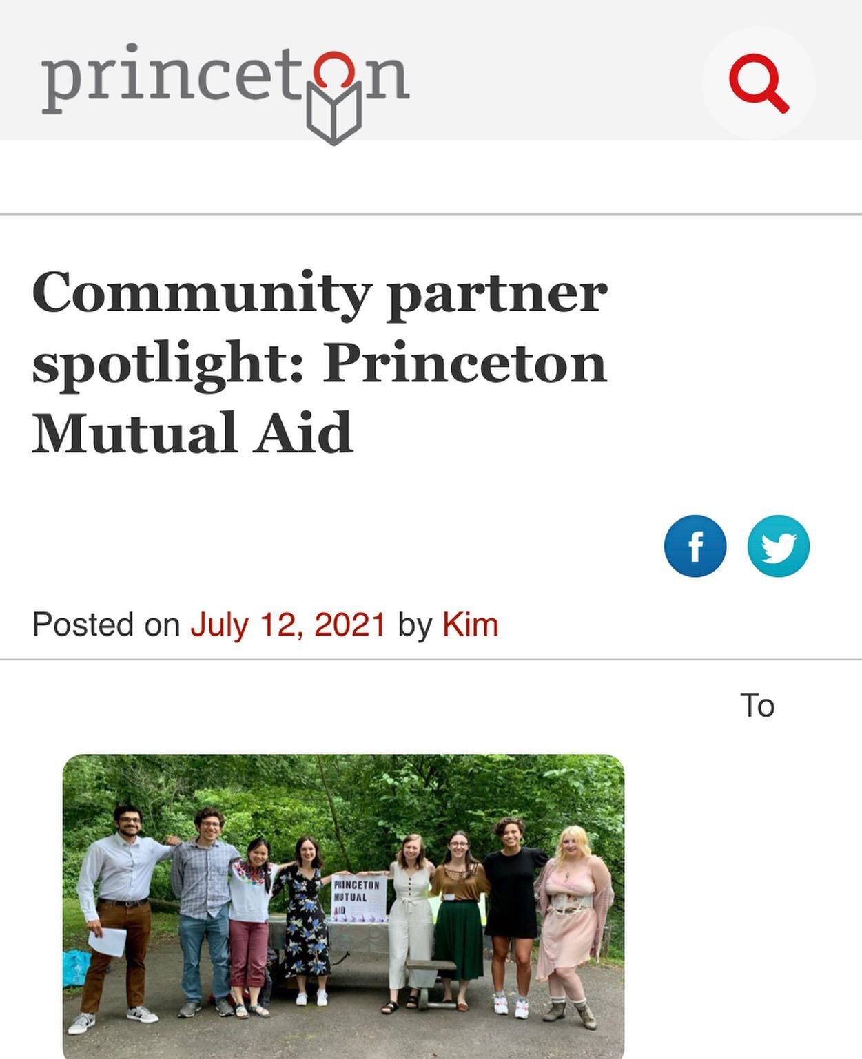We loved chatting with @princetonpl about our work + our mutual aid reading recommendations! 

Visit the links in bio to read the full Community Partner Spotlight blog post and check out all our recommended reads 📖💕