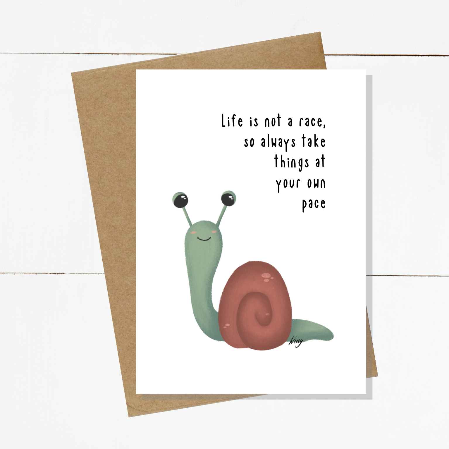 Sid The Snail Life Is Not A Race Card