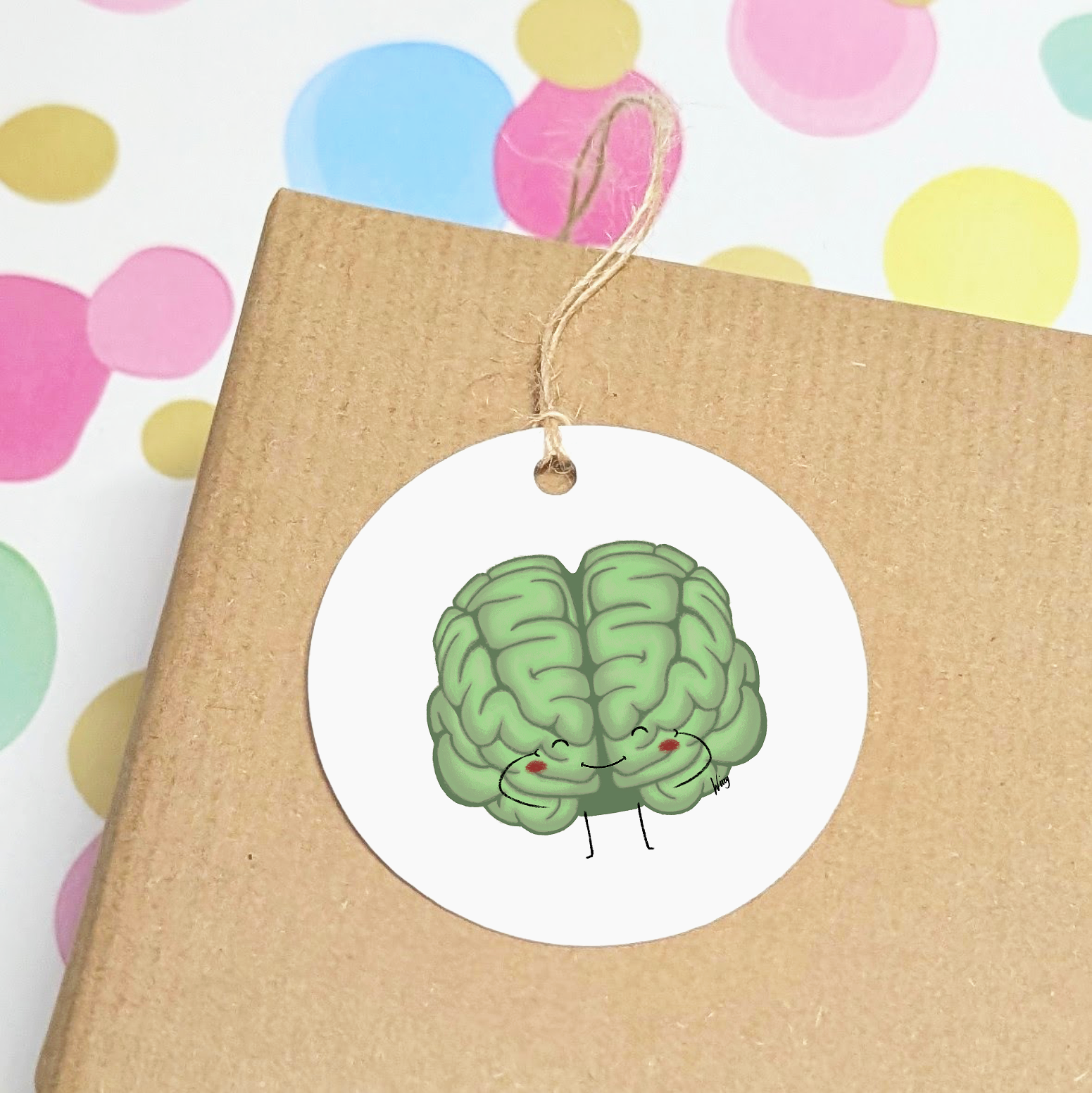 Set of 3 Gift Tags - Brian The Brain