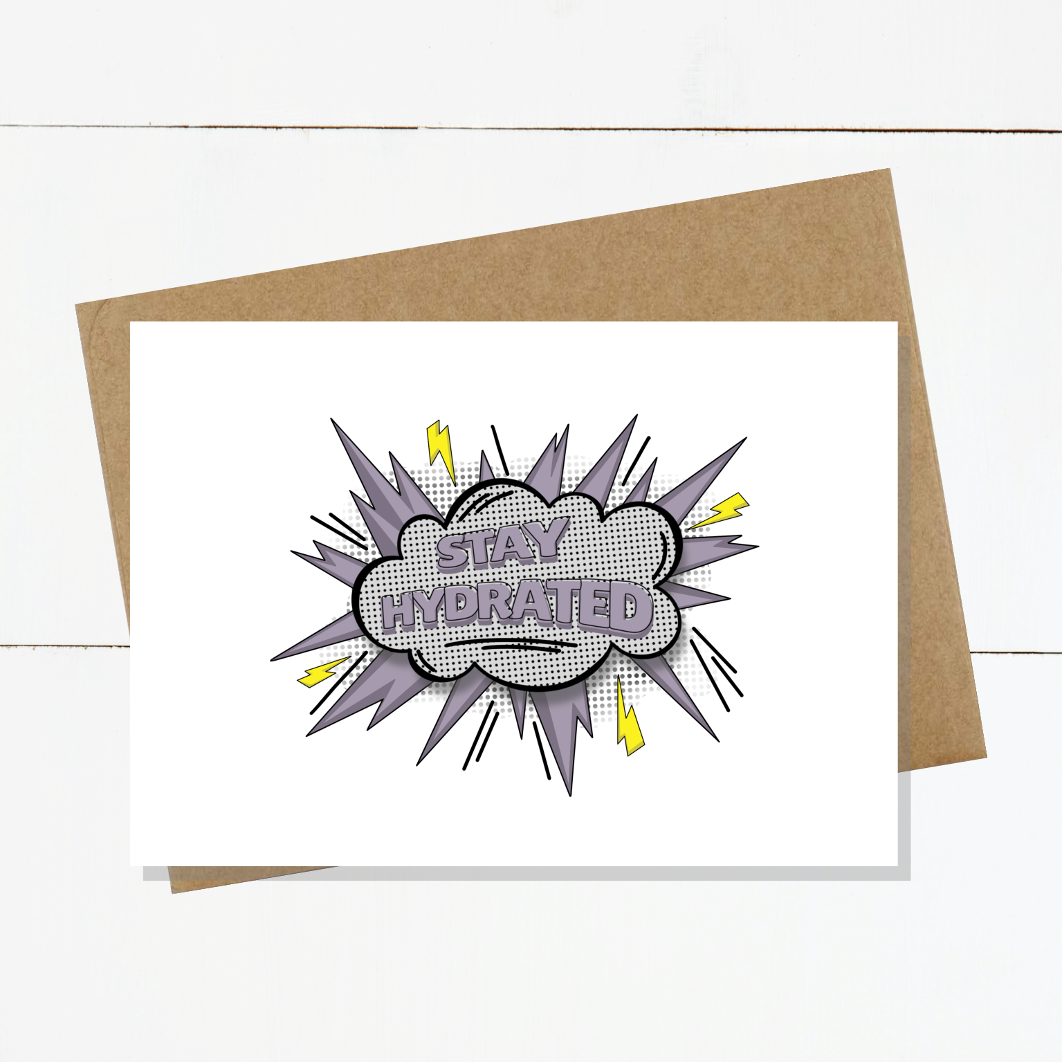 Purple Stay Hydrated Card