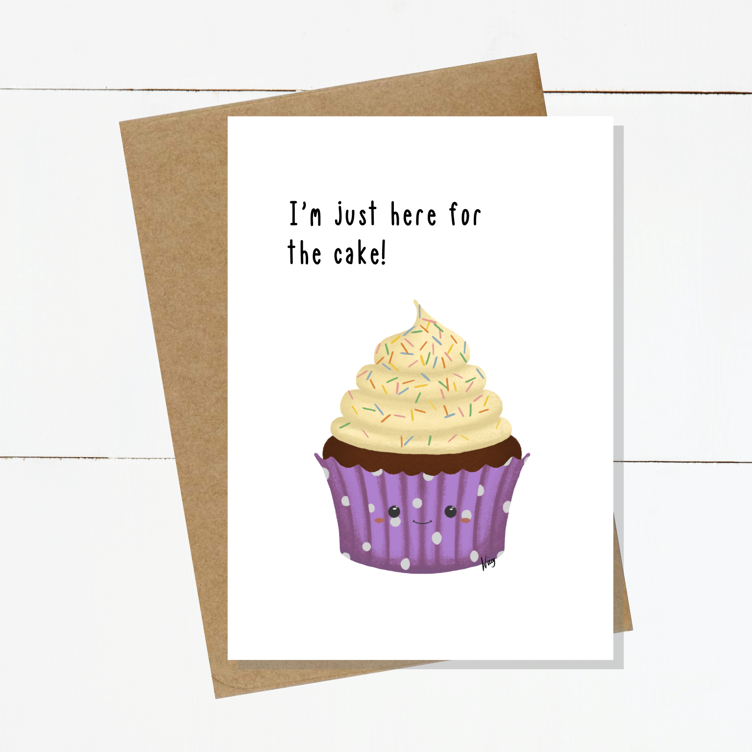 Cara Cupcake Here For Cake Card