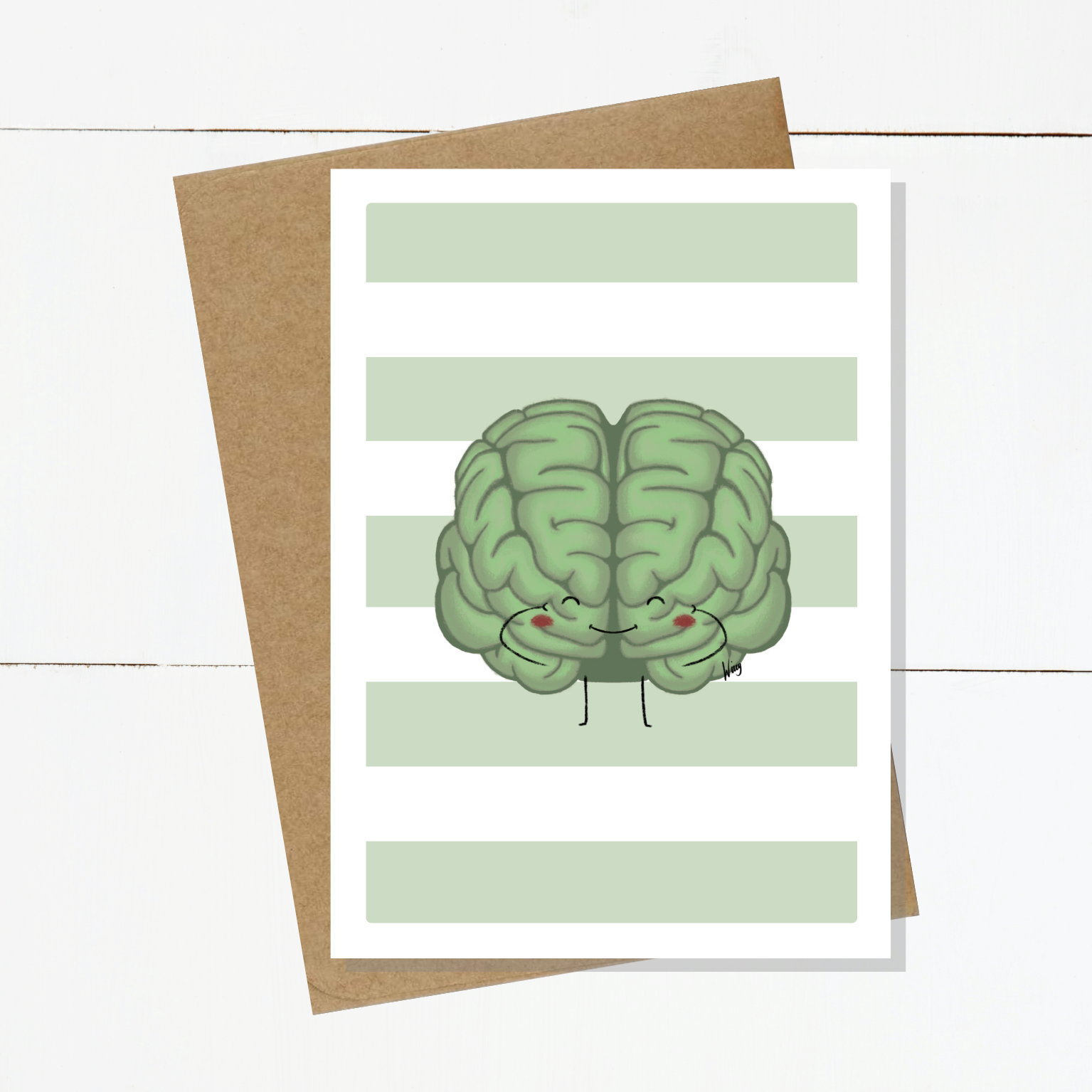 Brian The Brain Striped Card