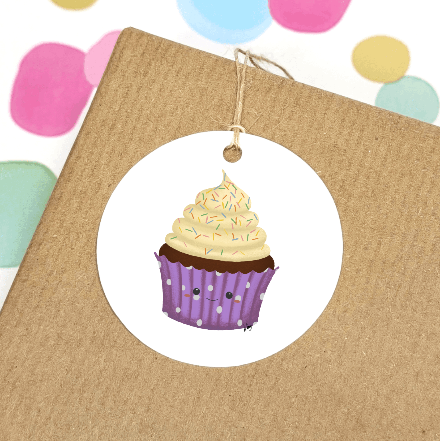 Set of 3 Gift Tags - Cara Cupcake