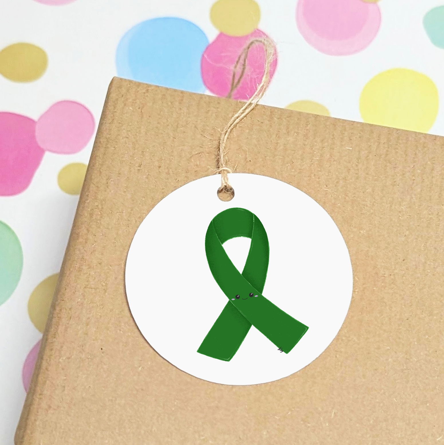 Set of 3 Gift Tags - Gerry The Green Ribbon
