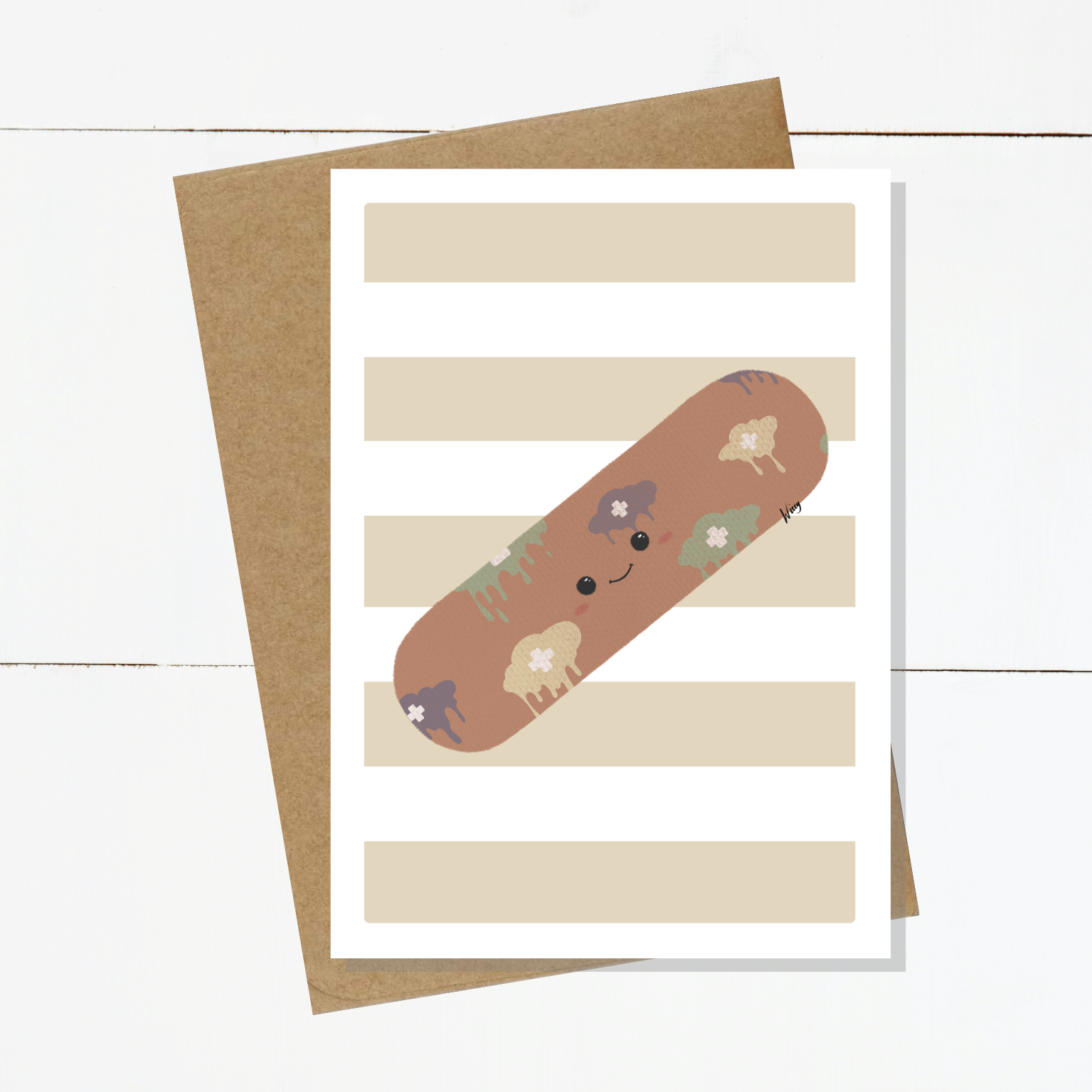 Plaster Tom Striped Card