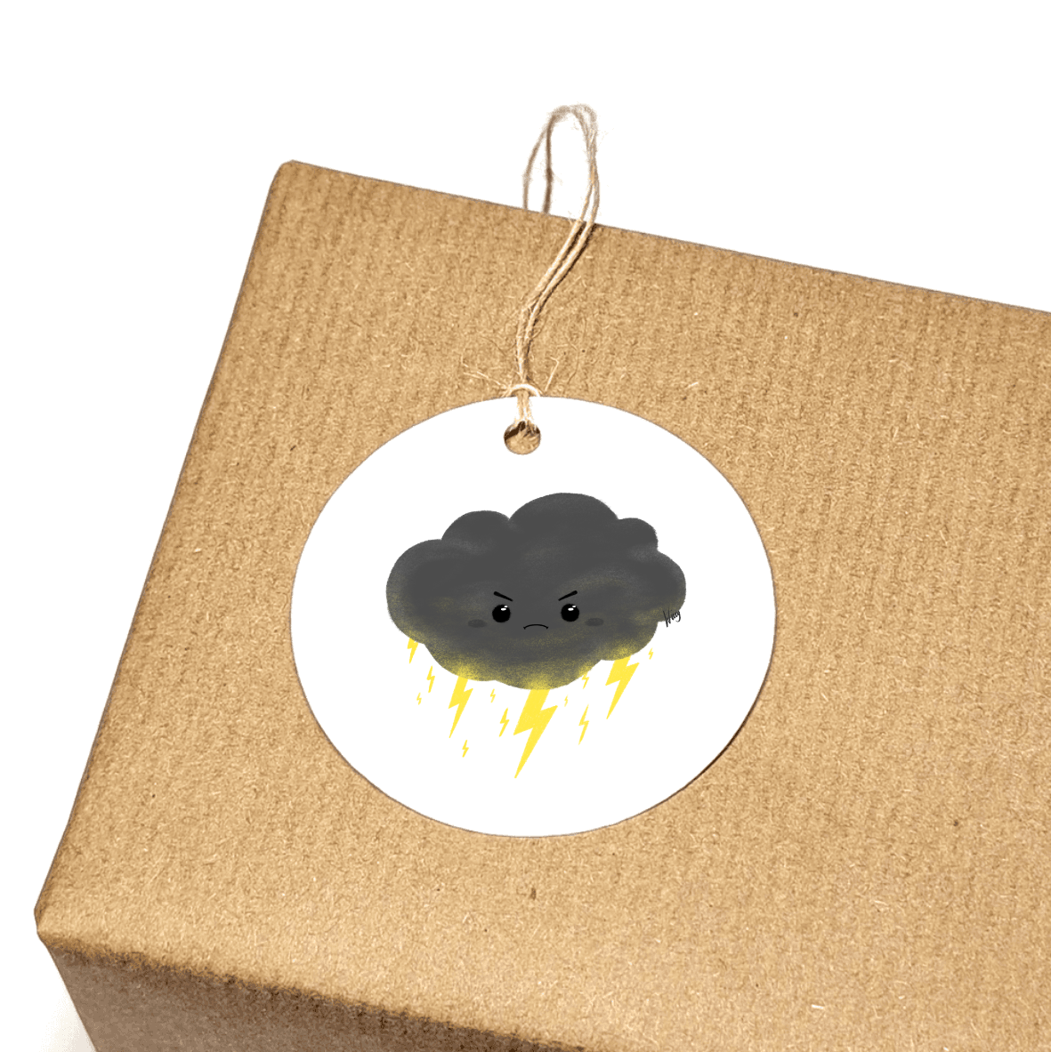 Set of 3 Gift Tags - Angus The Angry Cloud