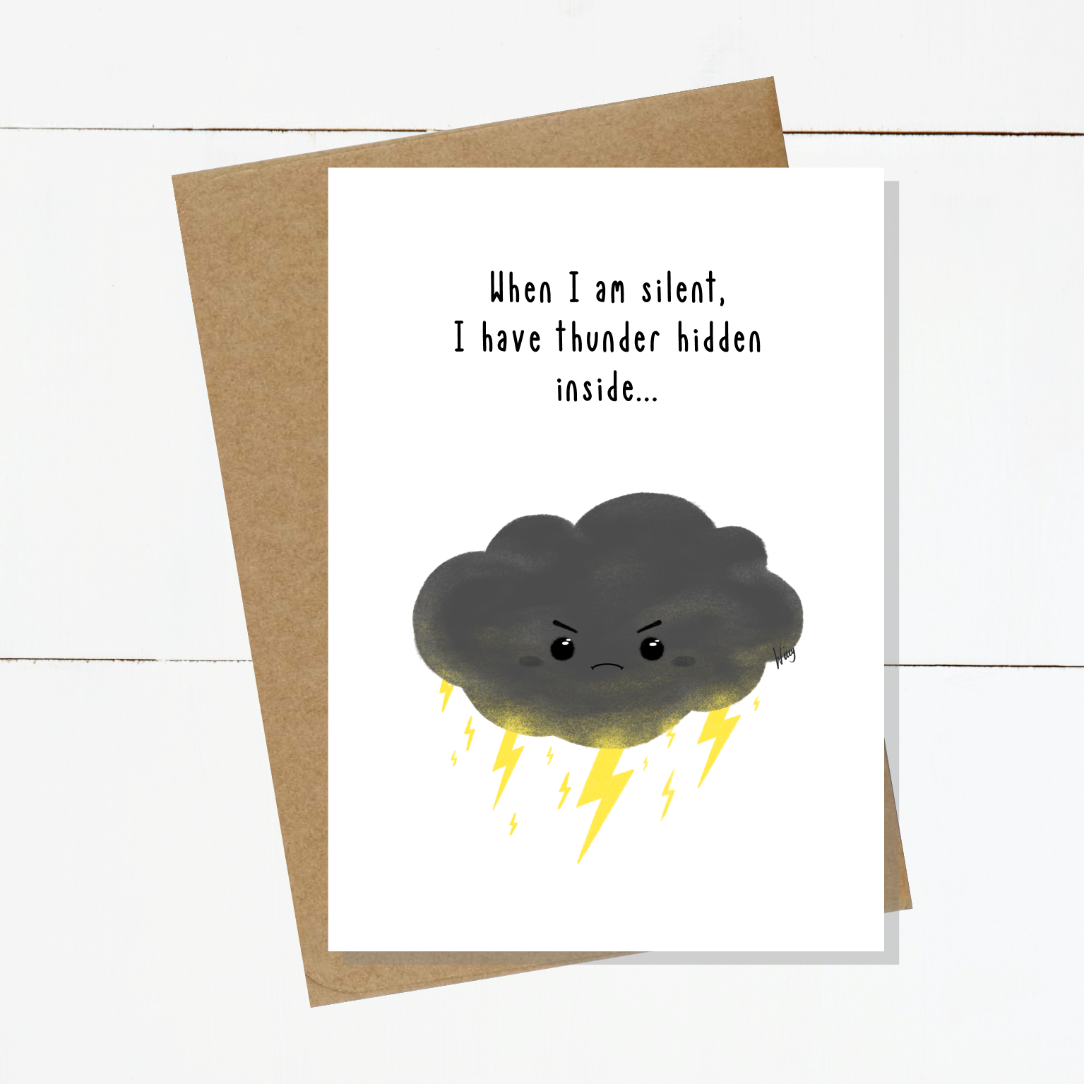Angus The Angry Cloud Thunder Hidden Inside Card