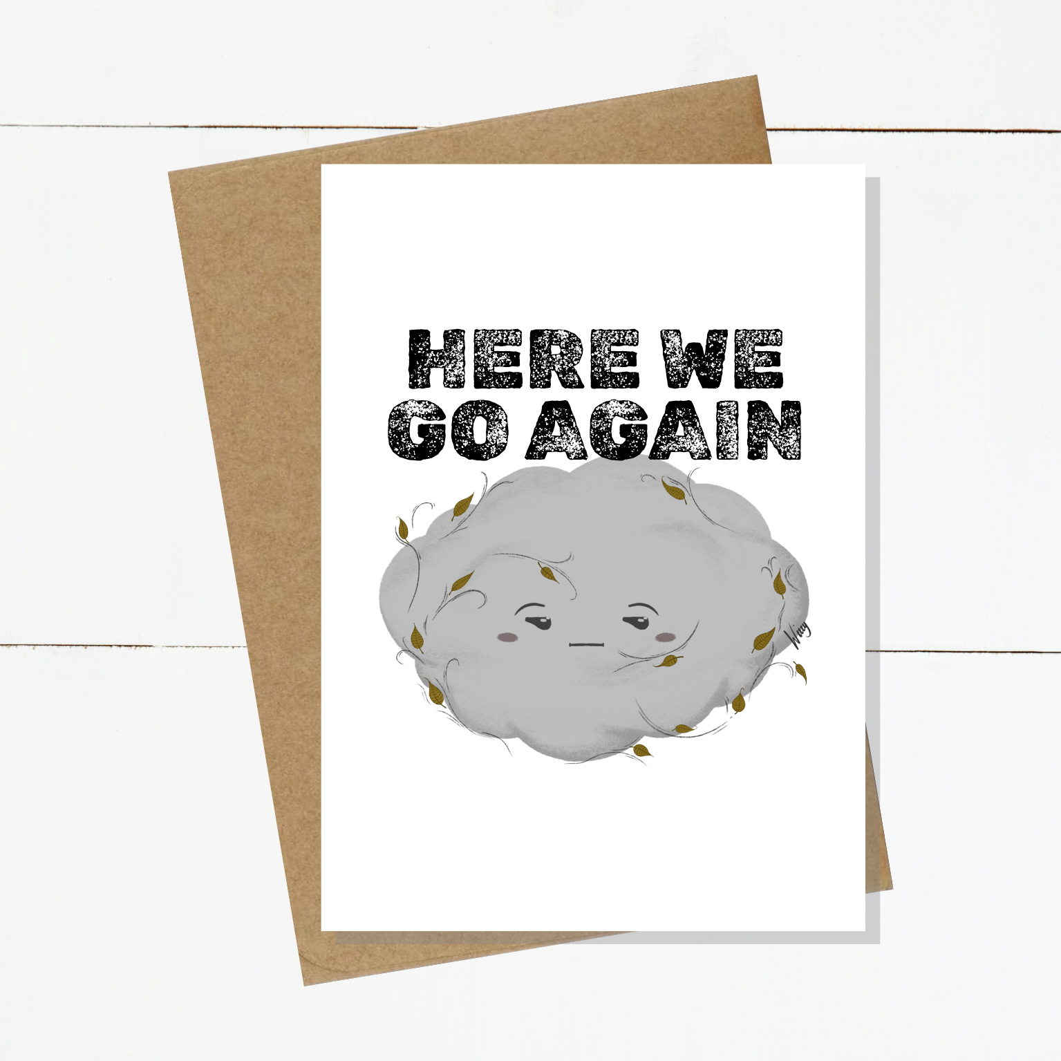 W&C Card Poster on wood - Bill HERE WE GO exp.png