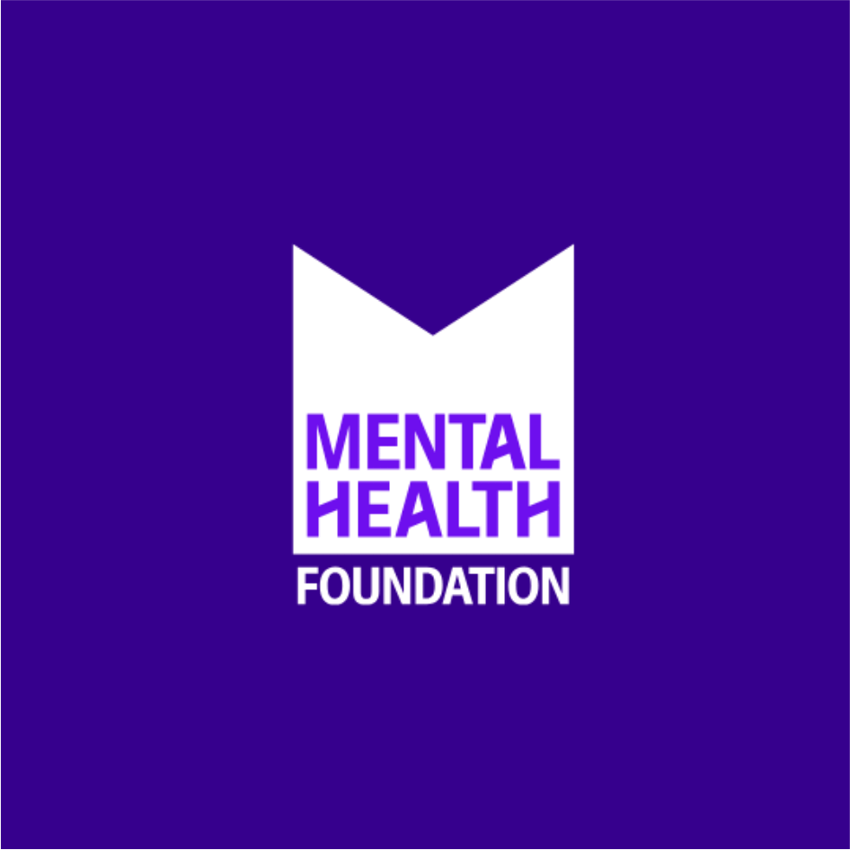 Logo of the Mental Health Foundation with a purple background and white text.