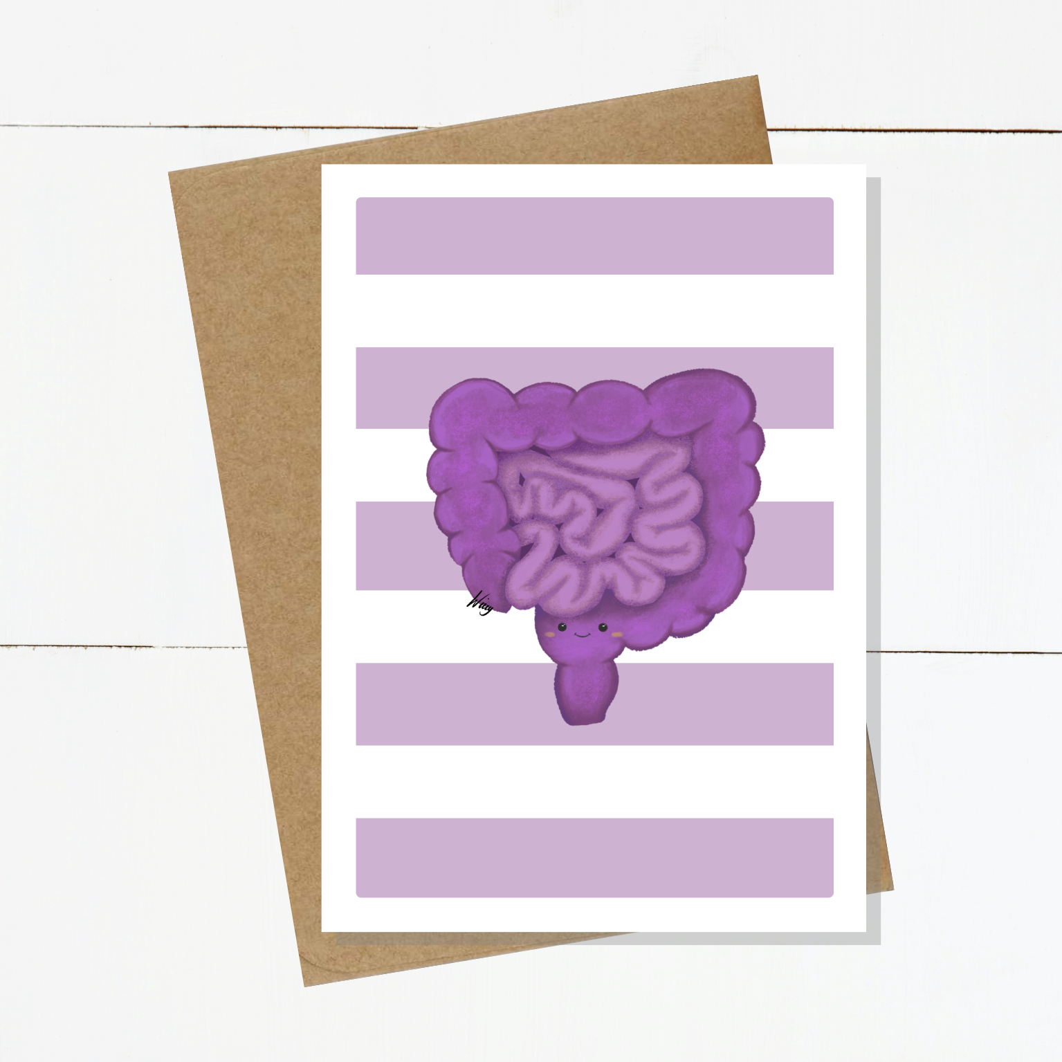 Gus The Guts Striped Card