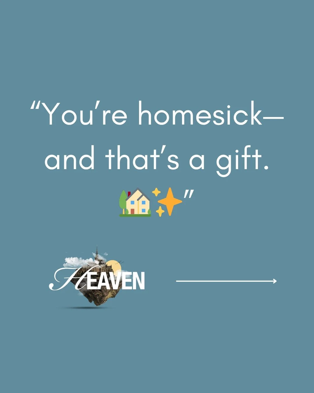 Feeling that tug for &ldquo;something more&rdquo;? That&rsquo;s eternity calling. God promises a renewed world where He dwells with us, wipes away every tear, and raises us in glory. Let your longing lead you&mdash;not to hurry or hype, but to Jesus,