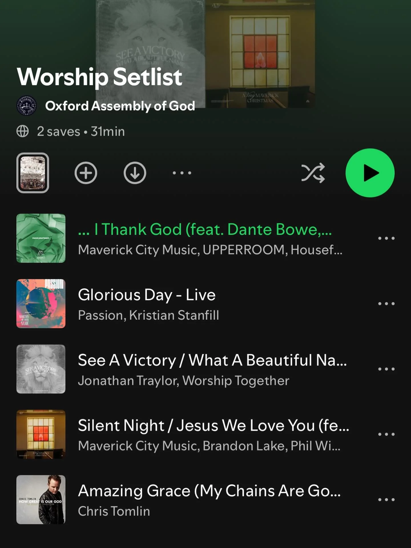 Getting ready for Sunday&rsquo;s Service. Let&rsquo;s get ready to worship! Listen to Sunday&rsquo;s songs on Spotify at https://oag.church/worship