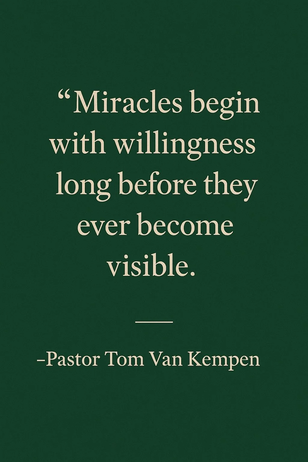 Your yes today may be the miracle you see tomorrow. 🌟