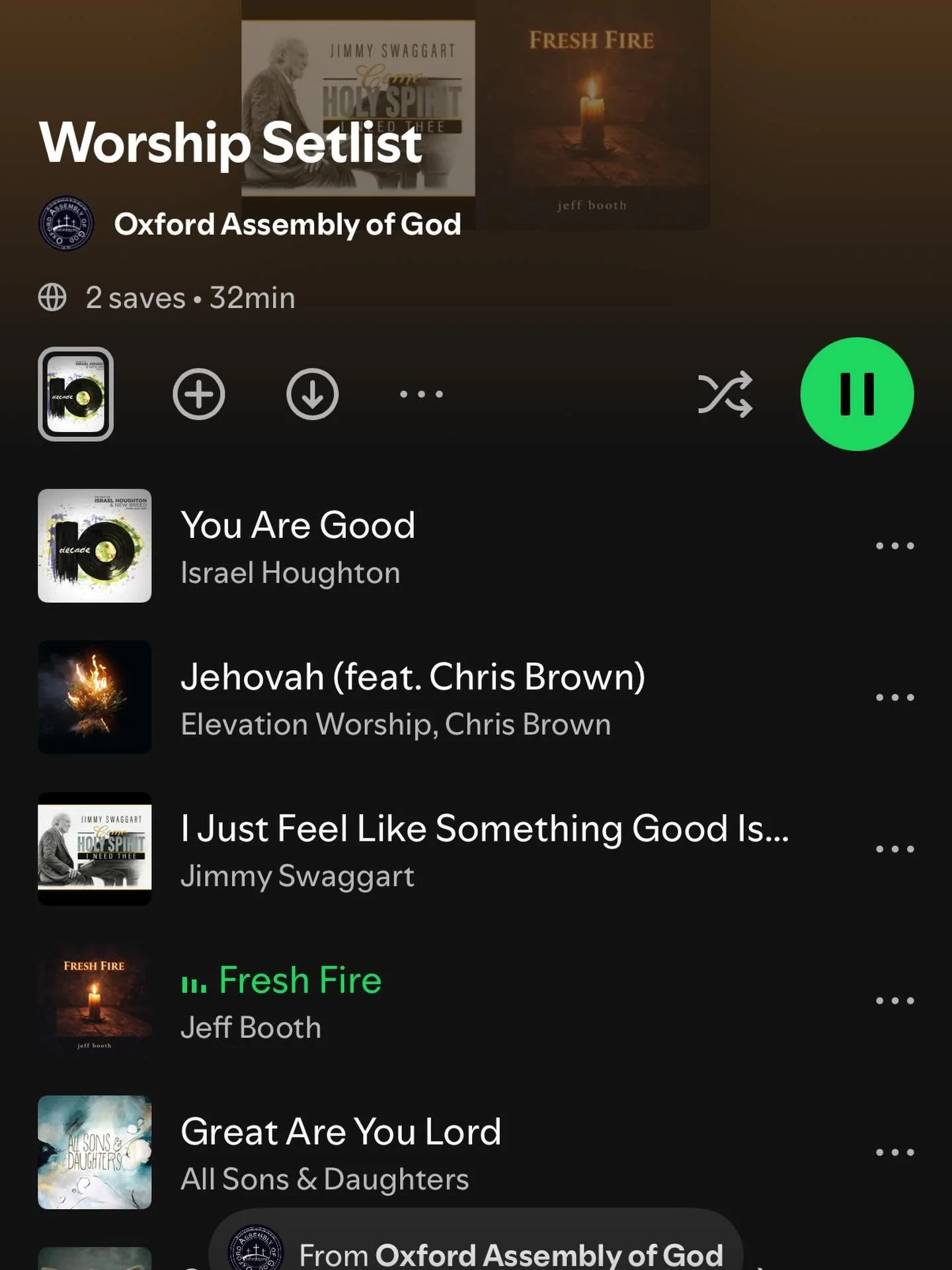 Ready to worship with you tomorrow! Listen at www.oag.church/worship. Link in bio.