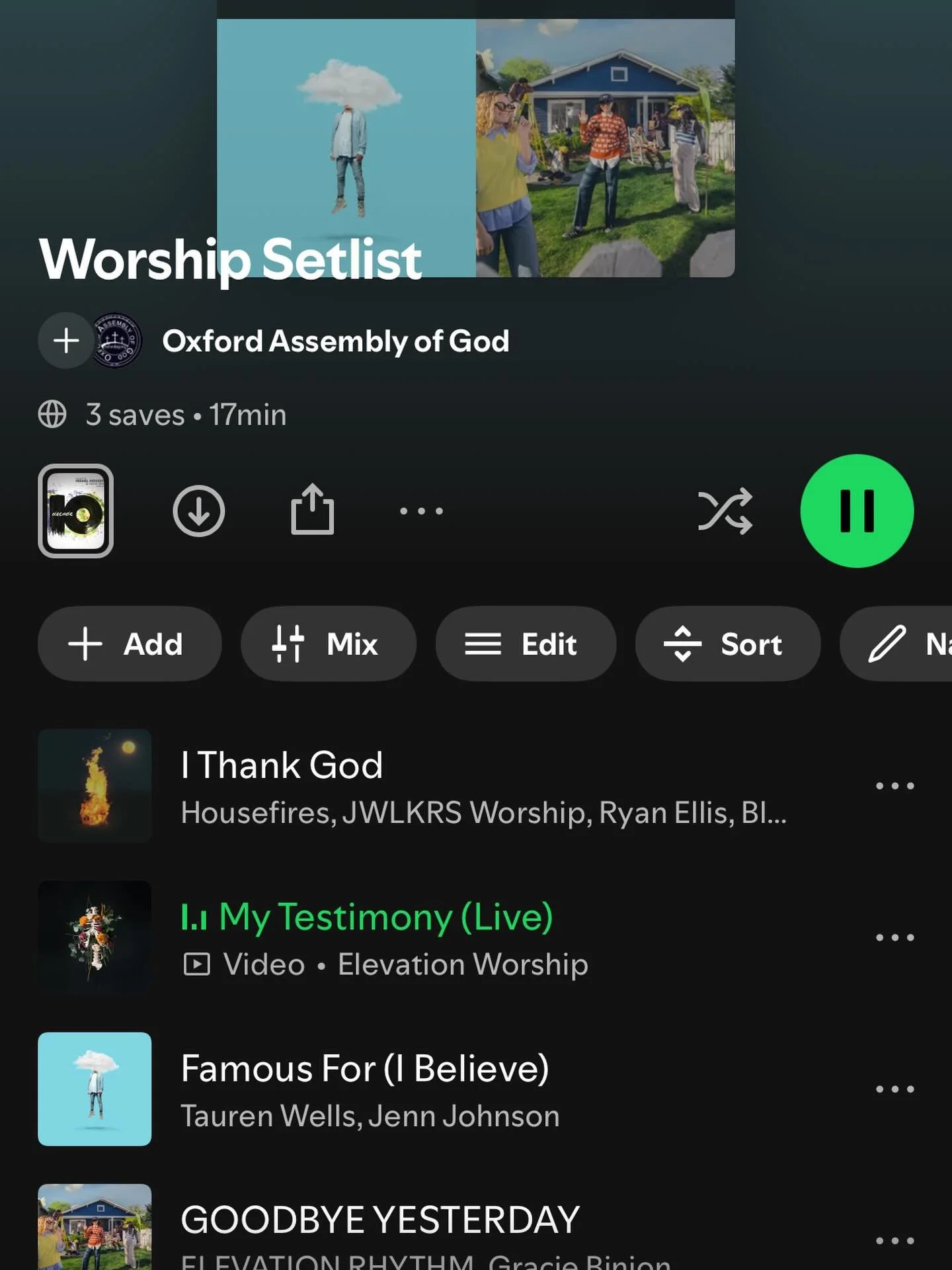 Sunday setlist is locked! Give it a listen and get ready to worship at https://oag.church/worship