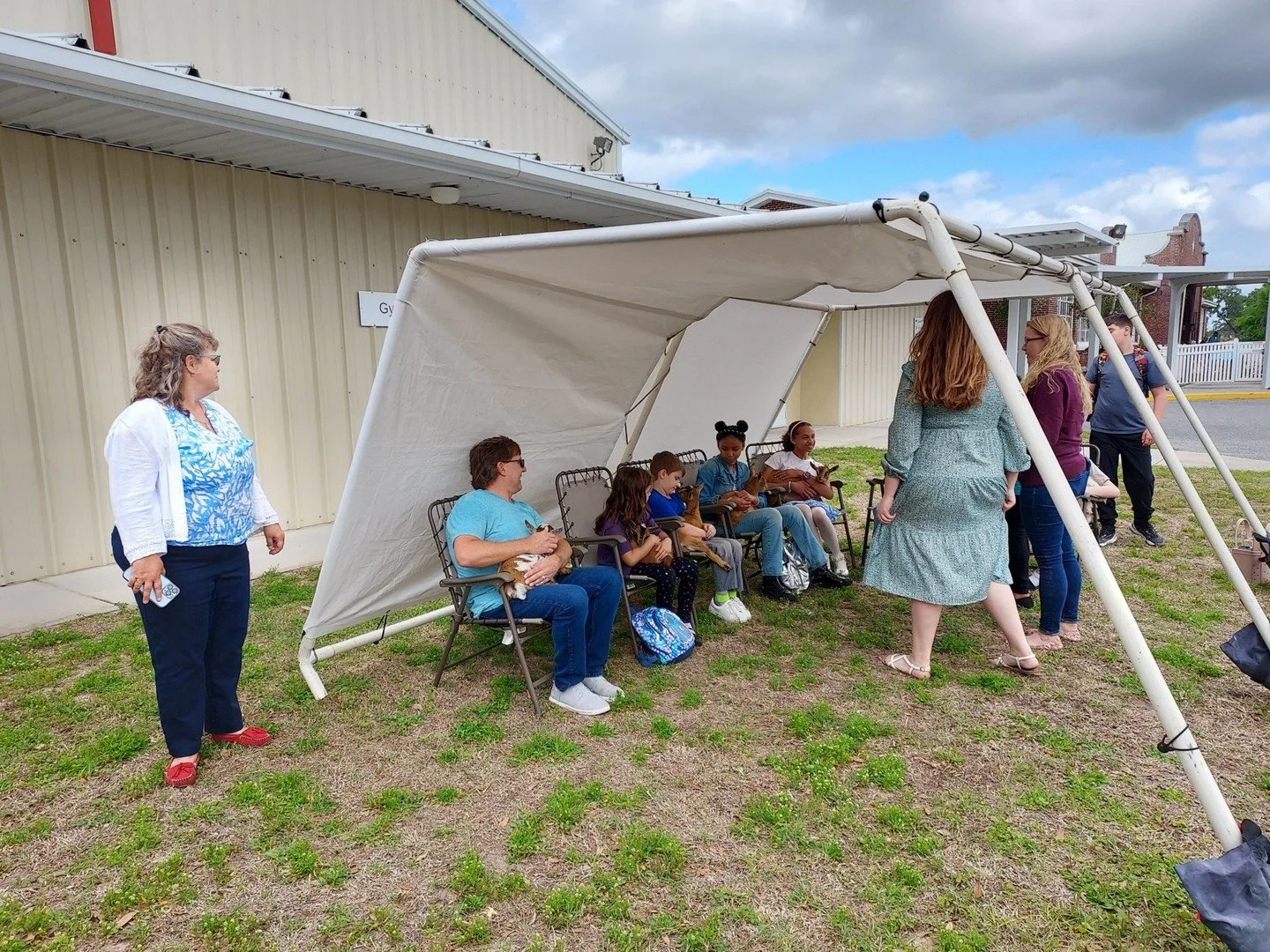 Goat Therapy Fundraiser
This past Sunday, Pastor Amanda and the youth organized a "Goat Therapy" fundraiser. To raise money for missions, people made a donation to hold and take pictures with adorable baby goats. They raised more than $500 