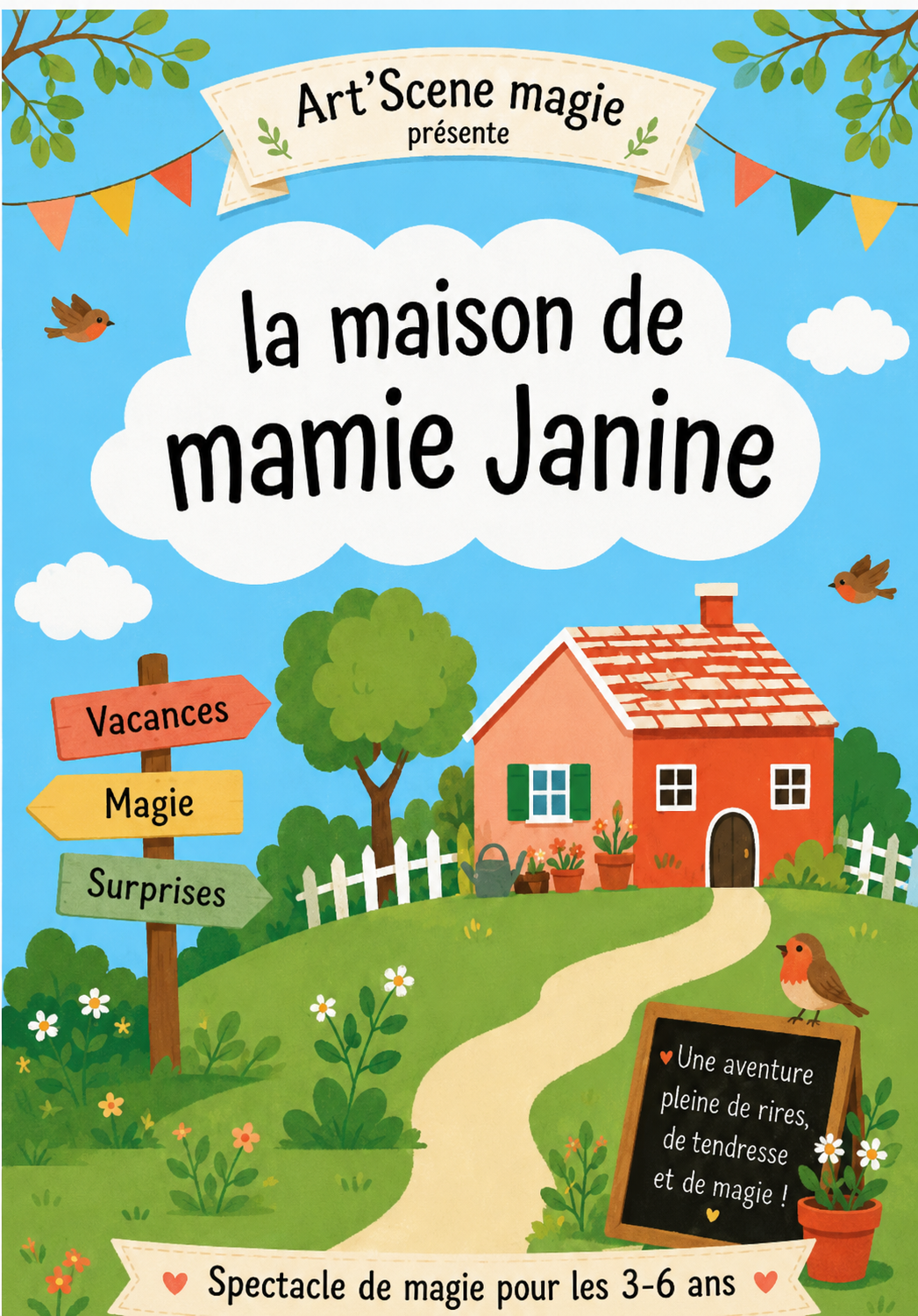 Spectacle de magie pour les 3-6 ans. Maternelle Mediathèque  Bibliothèque Centre de vacances  Magie pour les petits  Charente-Maritime