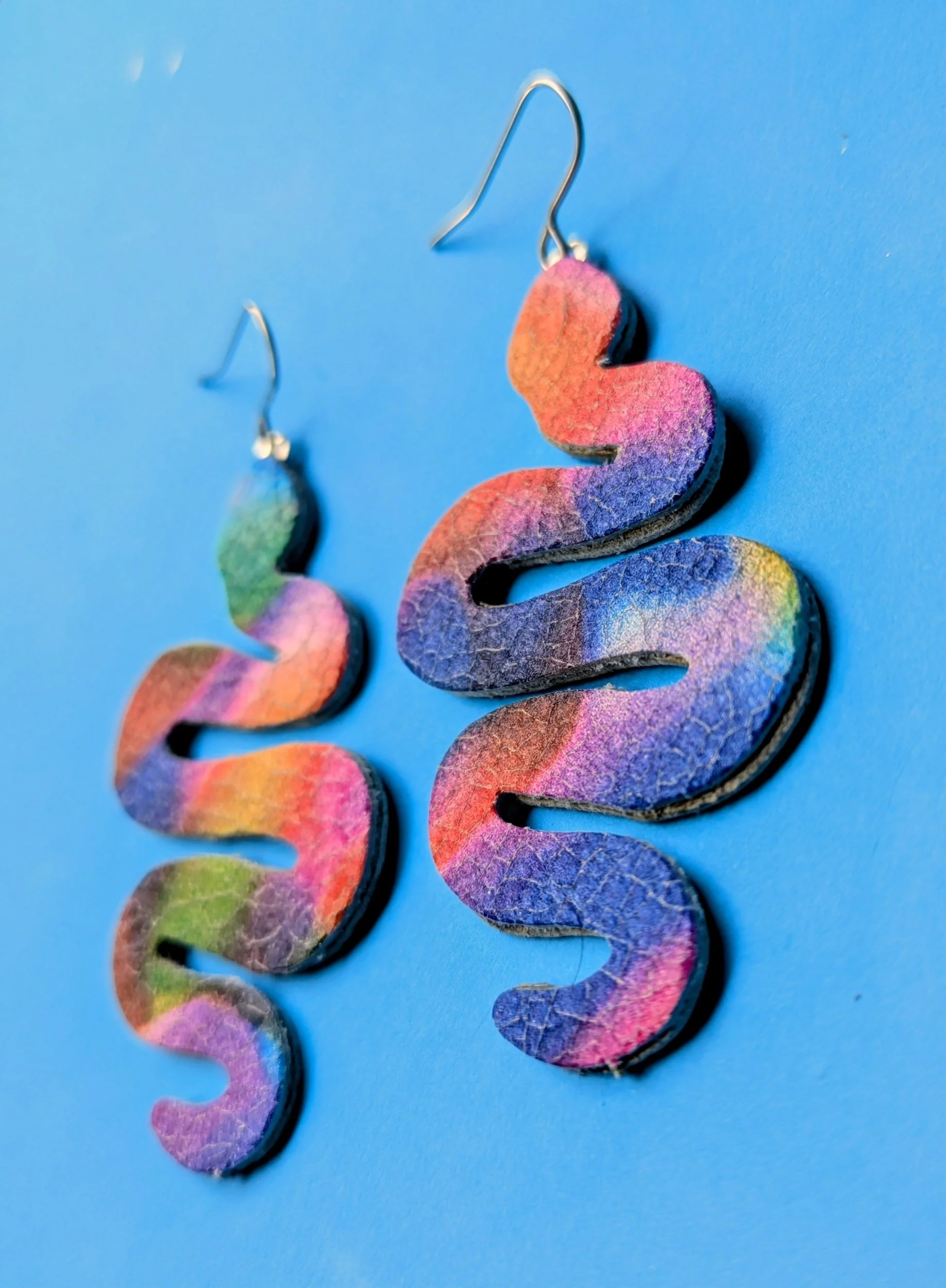 Serpent Earrings - Rainbow