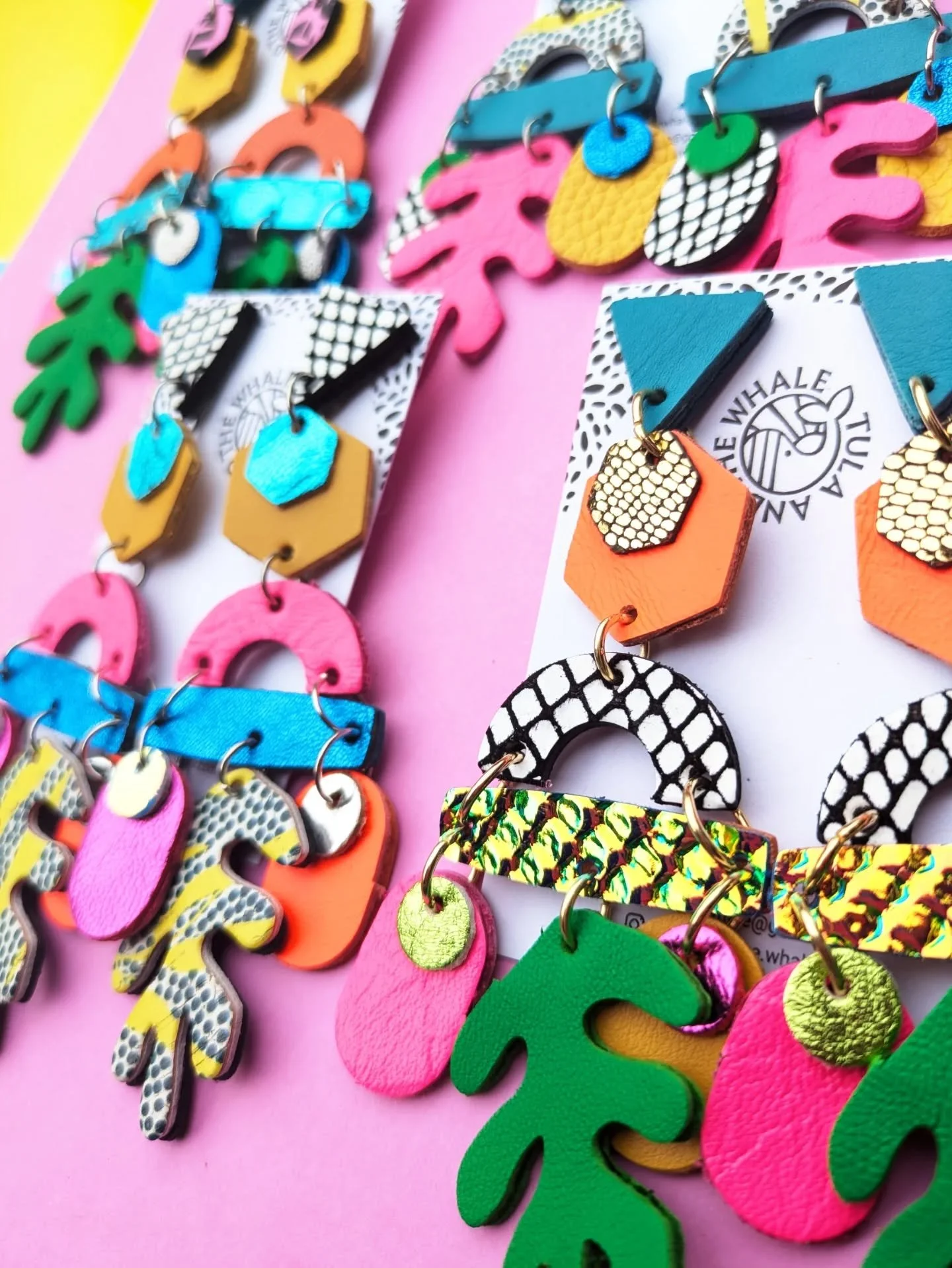 Last year's summer Atlantis were super popular and adorned by lots of you. 

Being a child of the 80s and 90s I love pairing bright neons with black and white patterns, thanks to Memphis design....

The nature of working with offcuts is that everythi