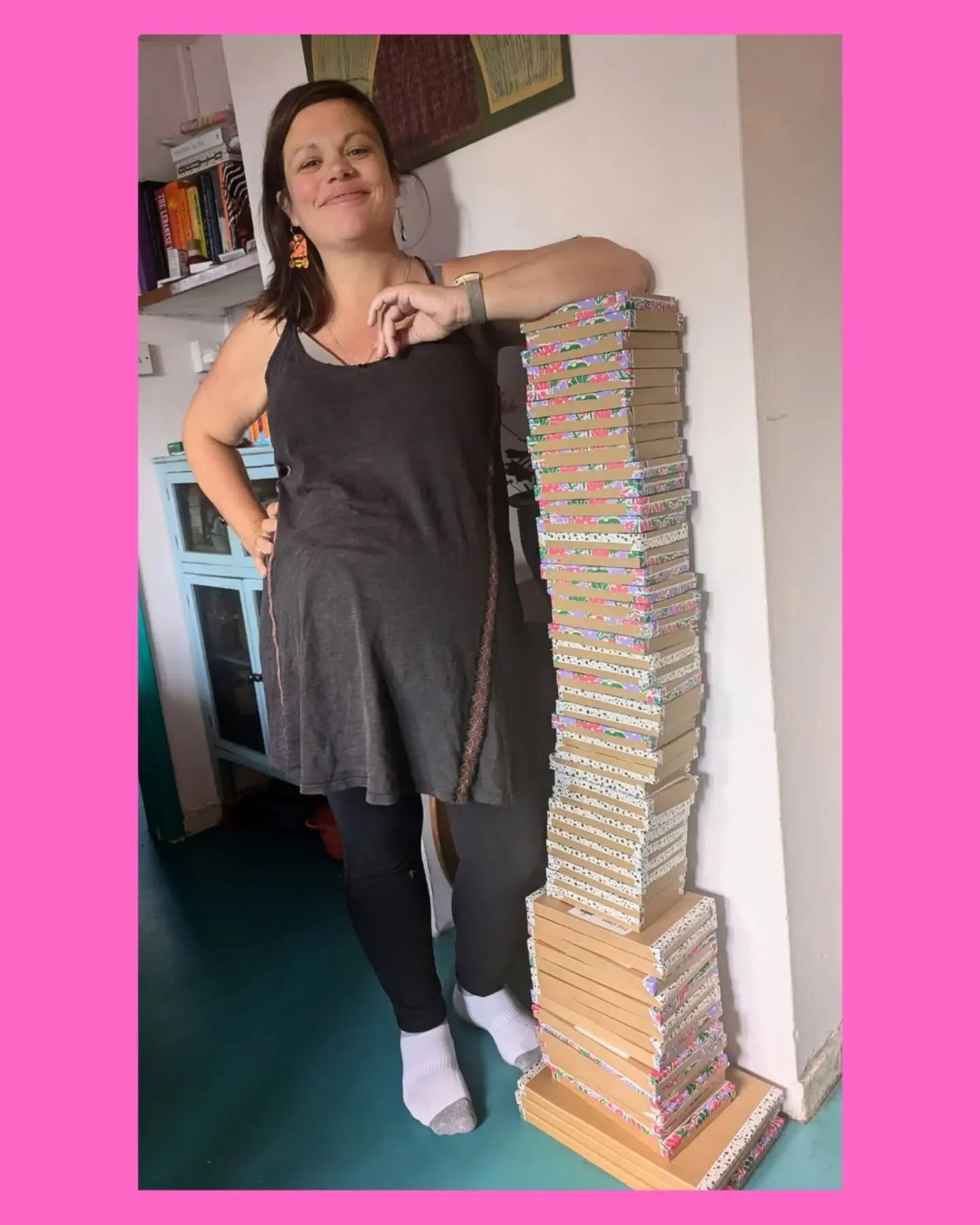 We smashed it!!!! Wow what an incredible finish to this chapter, I never expected my closing sale to go so well. The boxes are nearly as tall as me!!!! 

I haven't dressed up for the camera, as I've been working so hard to get these all parcelled up!