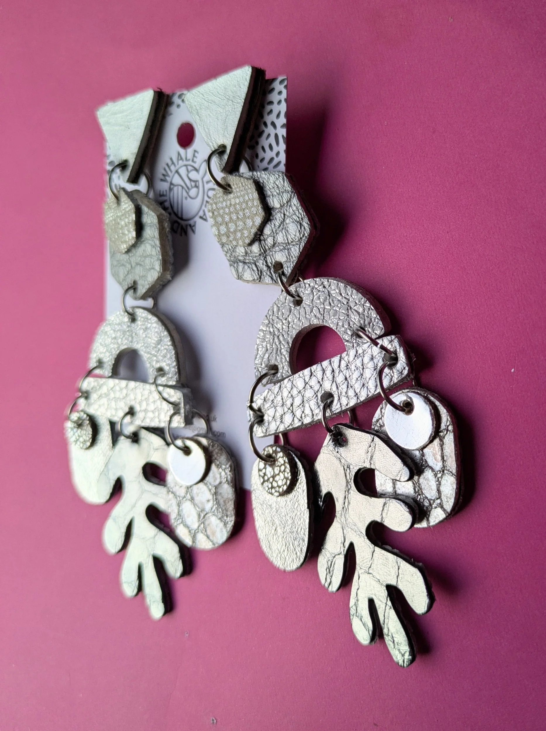 Atlantis Statement Earrings - Silver