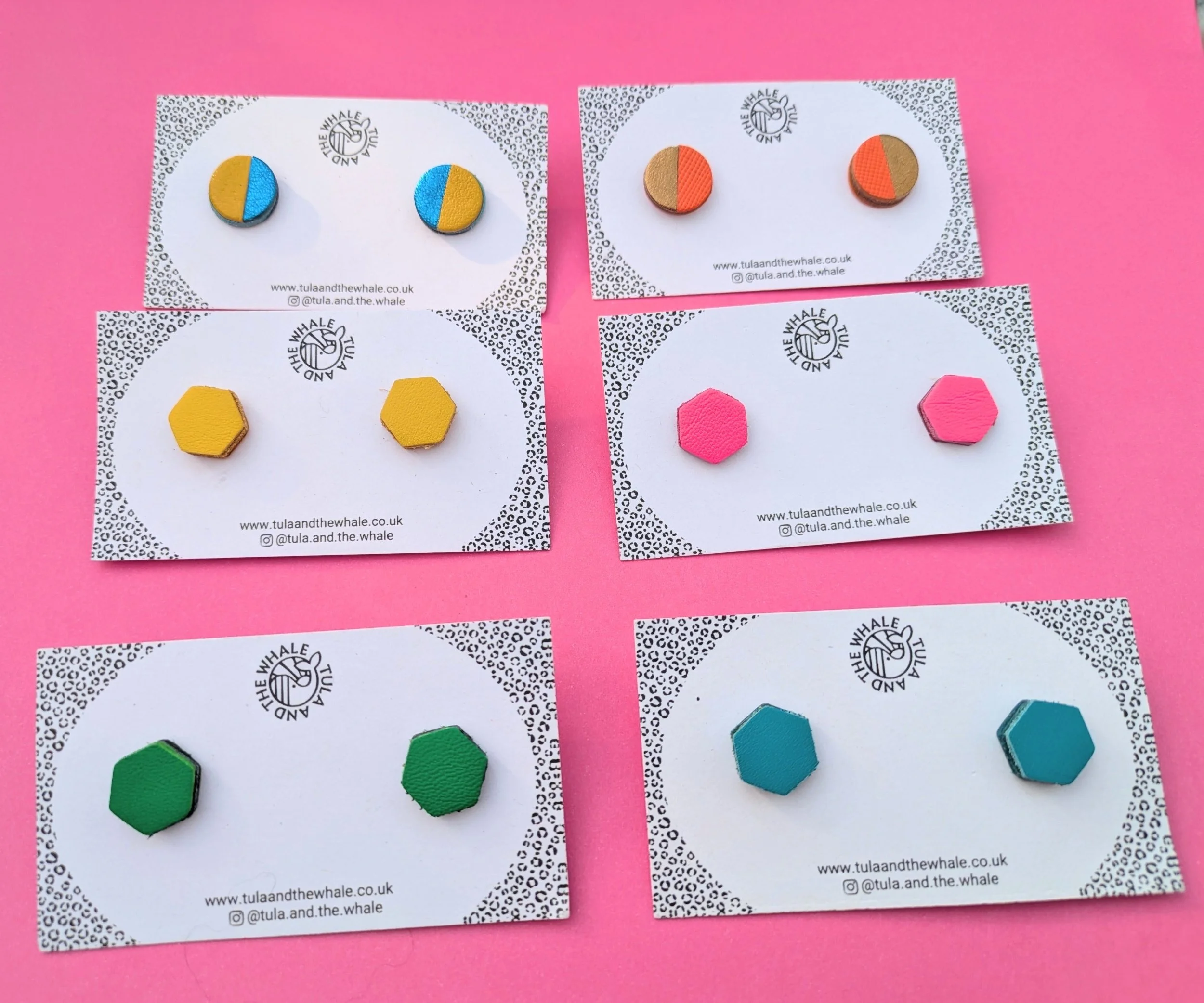Hexagon / Dual Colour Studs - SALE