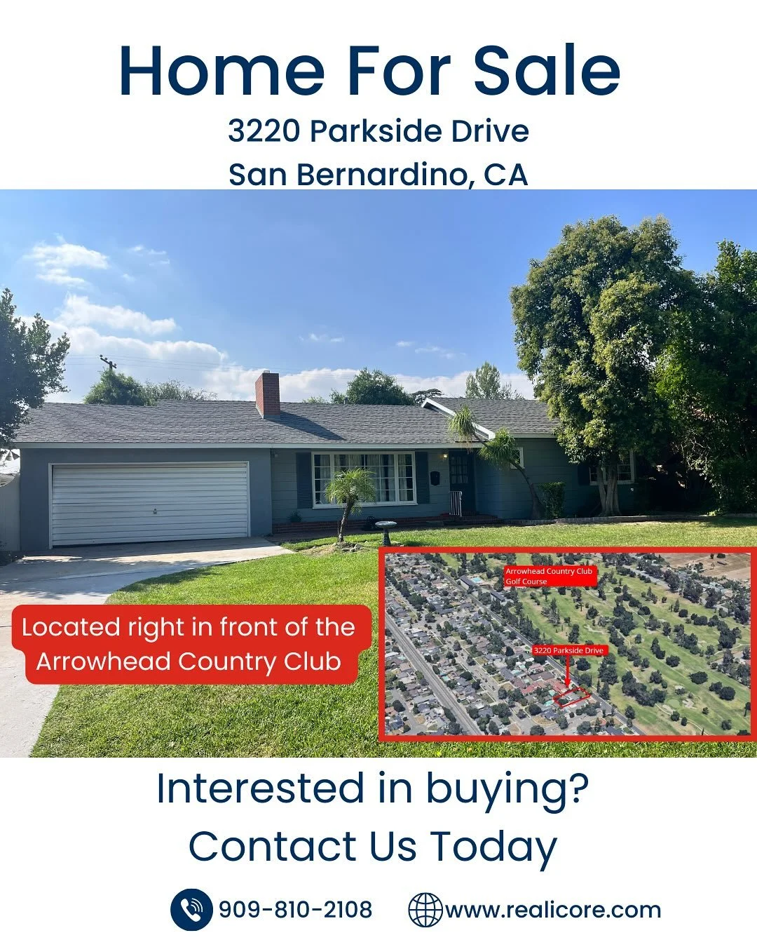 San Bernardino House For Sale!!

This 3 Bed 3 Bath house has been recently remodeled. It has a lovely open living room, dinning room, and kitchen floor plan. It is a gorgeous home that faces the Arrowhead Country Club. The community is nestled below 