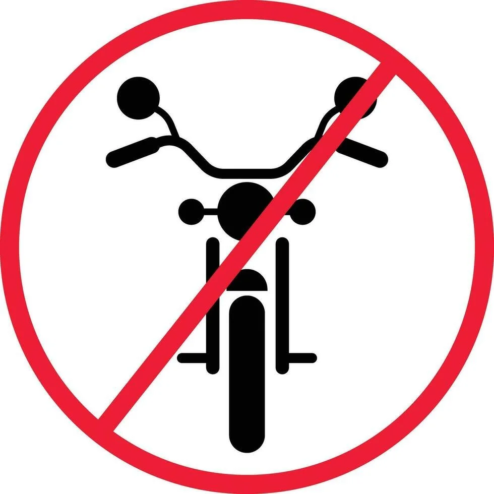 Please, no motorbikes on Elm path.
