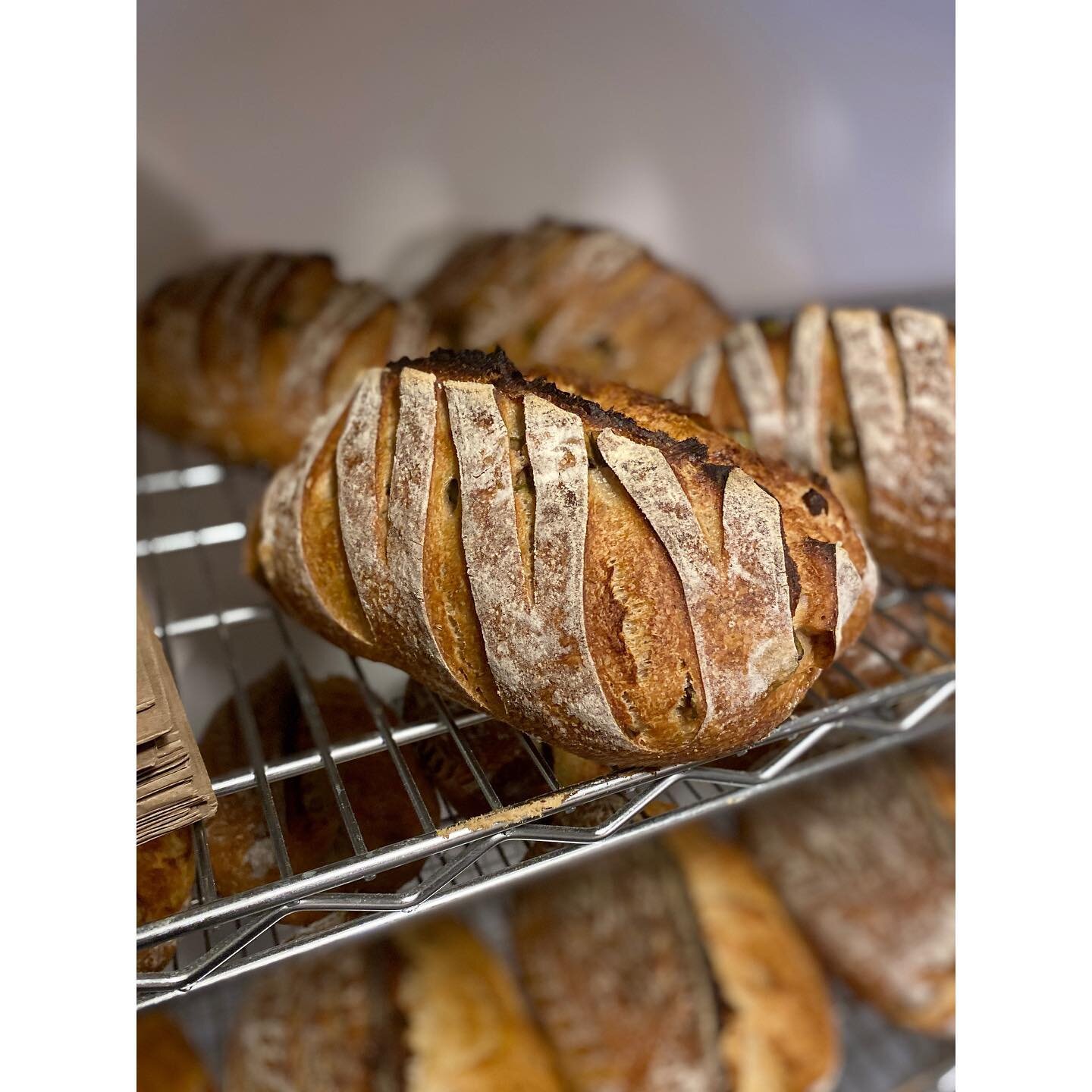 Come get yourself a few Olive &amp; Herb loaves, Sesame Durum loaves featuring organic durum from @roaringfork_mill and Whole Wheat Baguettes this Thursday! Link in bio