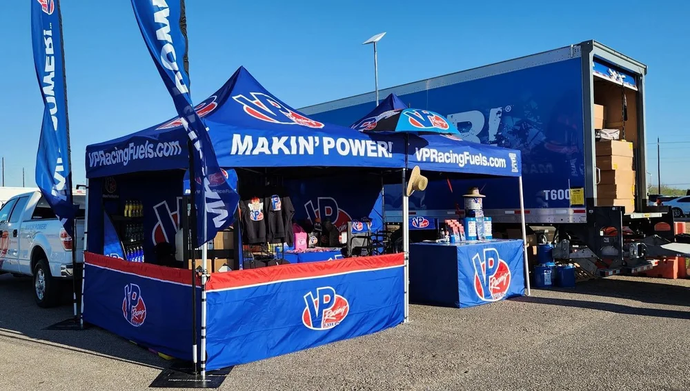 Vp Racing Merch Display Bringing the Fuel and Traction to the Drag-and-Drive Party, VP Racing ...