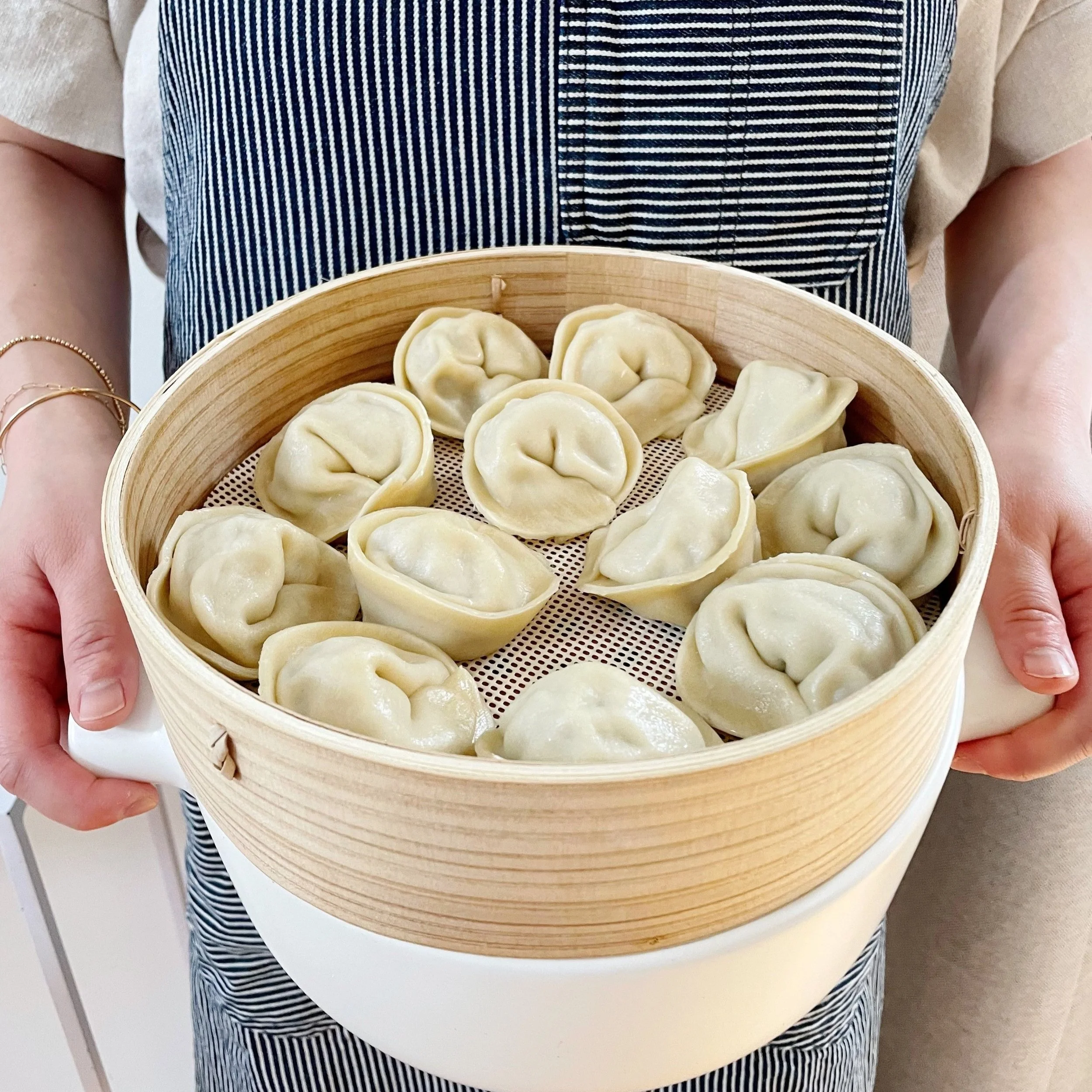Dumplings in a steamer