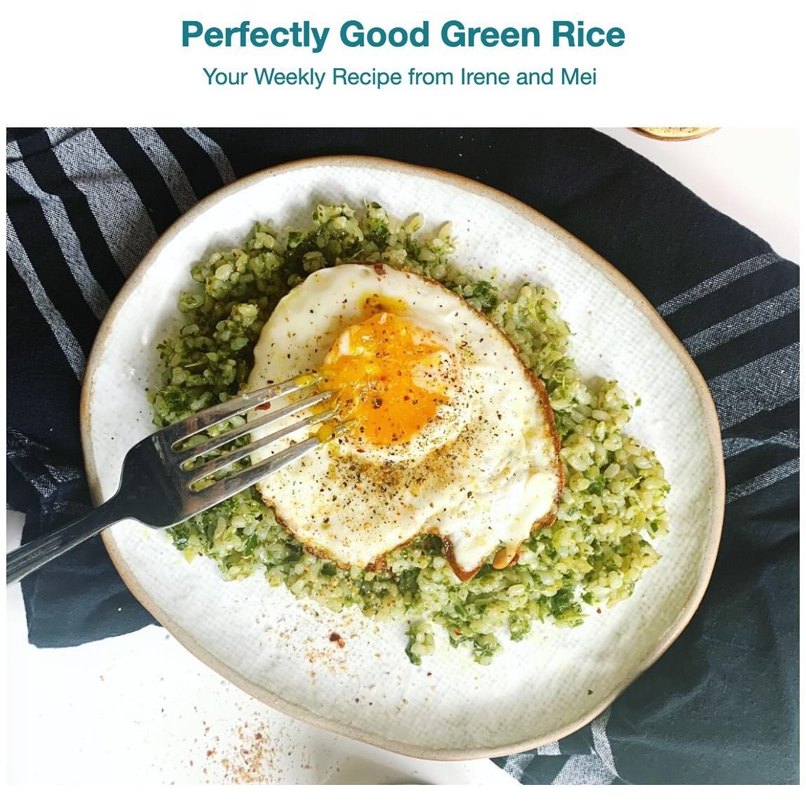 🍳We have a recipe for you this Sunday, to prep for the week ahead! Try out our Perfectly Good Green Rice🥦🍚 

Quick, easy, customizable, and talk about a comfort food that is secretly loaded with all the greens🥬

Green rice made from broccoli-carr