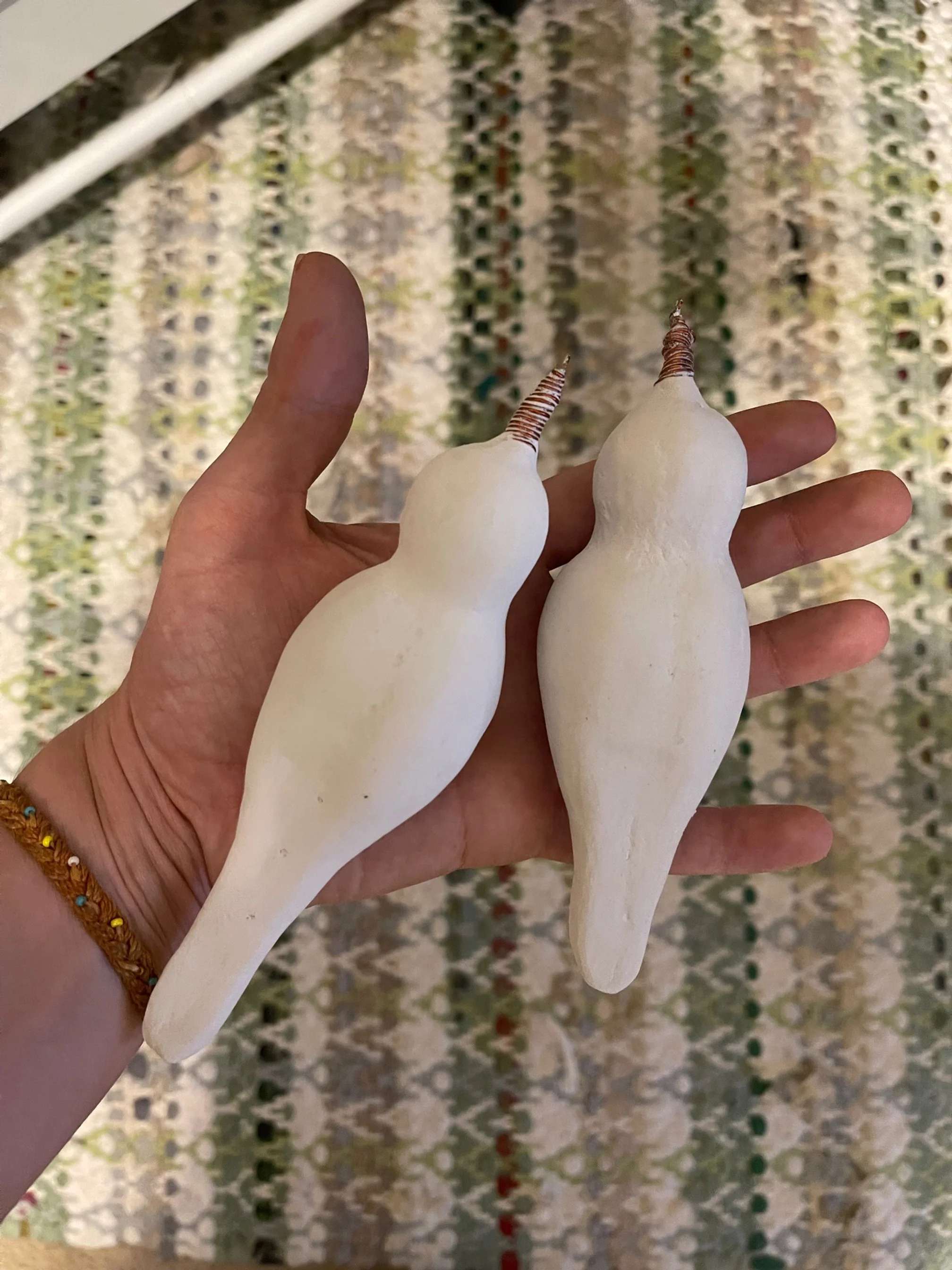 Bird Ornaments, Still Life Investigations, and Portrait Practice