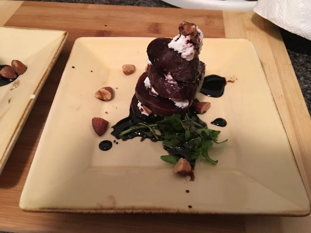 A plated dessert