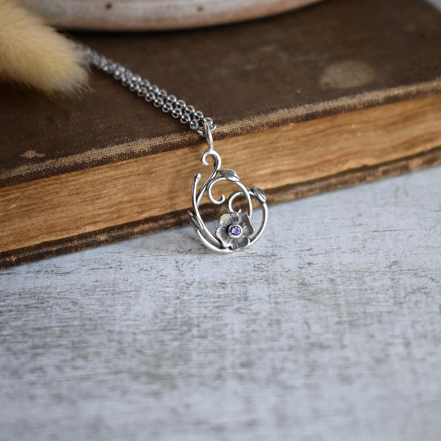 Such a pretty wee dogwood pendant! Perfect for casual outings or dressing up!
