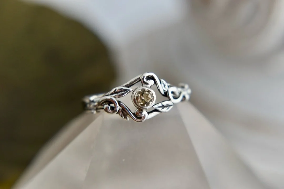 &ldquo;Eilonwy&rdquo; is my newest engagement ring design! Designed for those who like more delicate metalwork than sparkly statements, it&rsquo;s subtle, dainty, and straight out of a fairytale 🥰