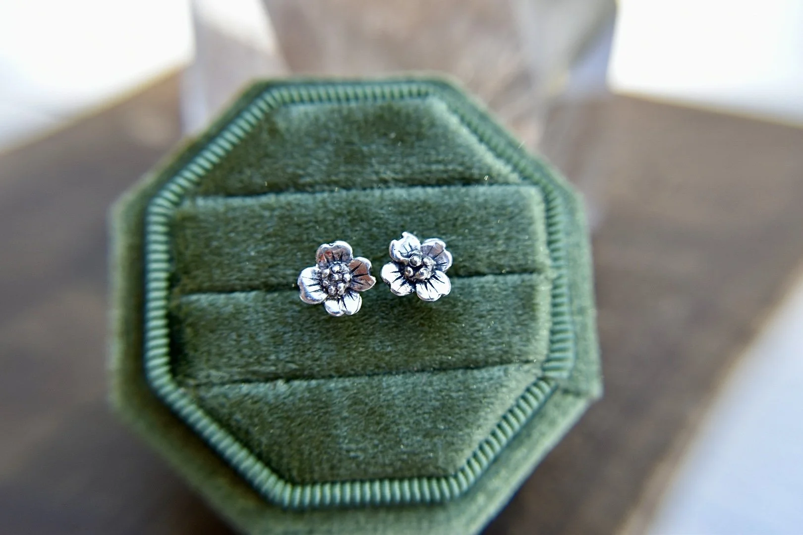 Dogwood Flower Stud Earrings