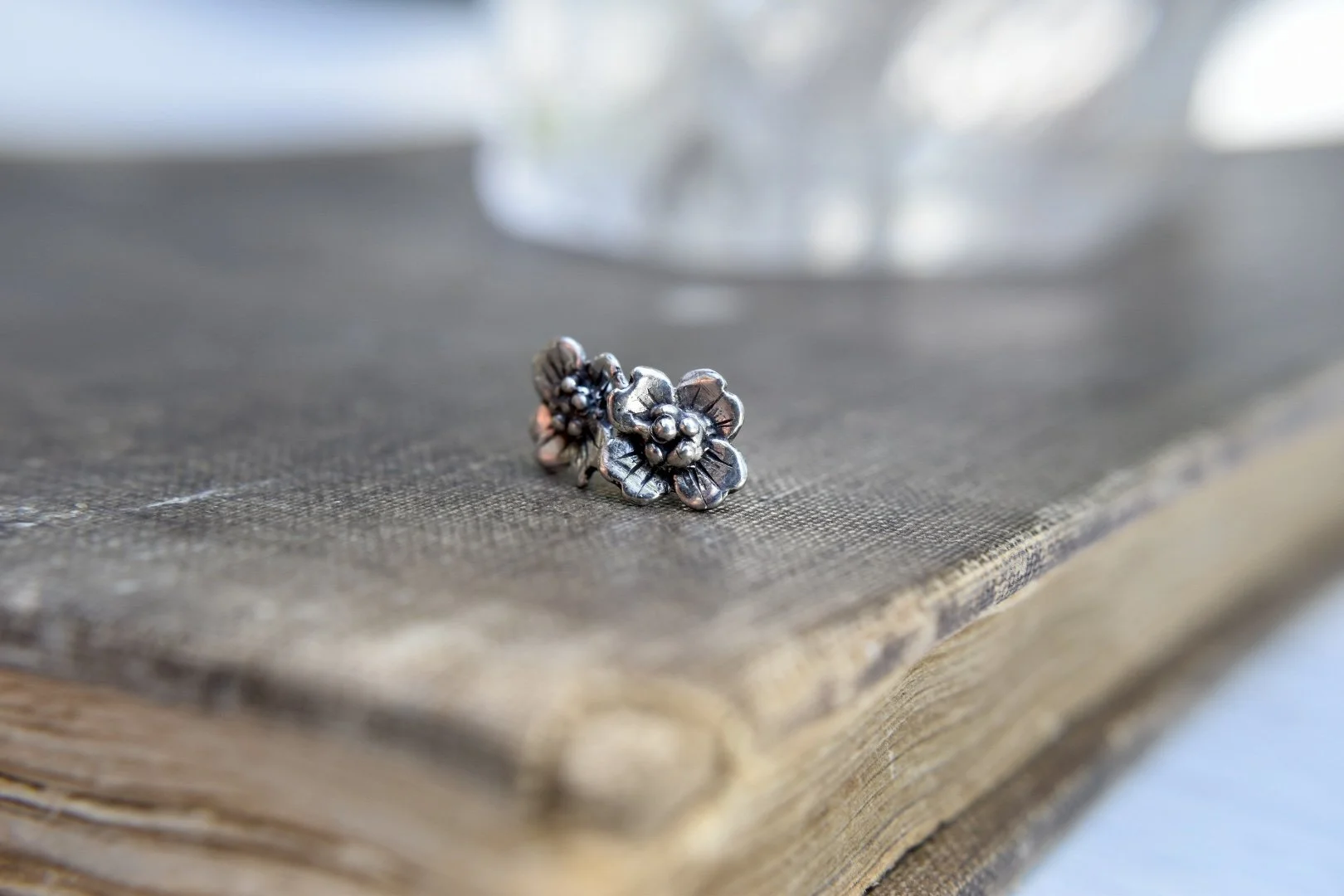 Dogwood Flower Stud Earrings