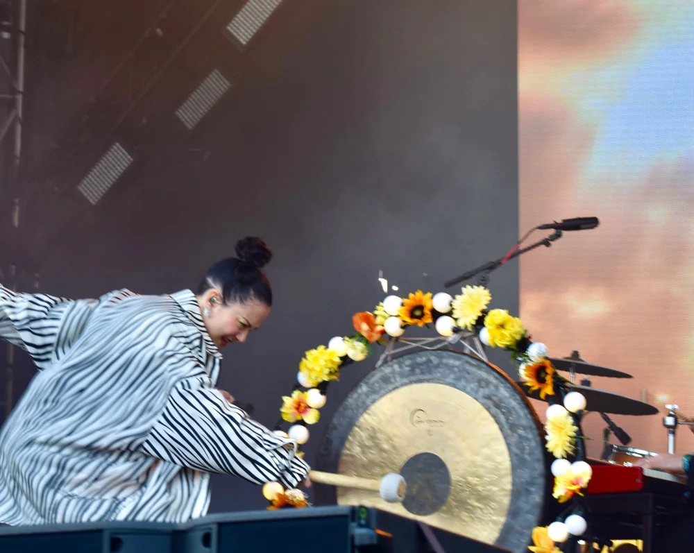  Michelle Zauner of Japanese Breakfast opens their set with a bang. 