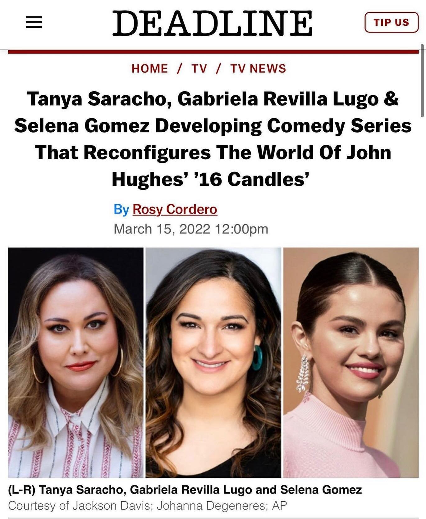 This is what @tanyasaracho &amp; @gabbylugo have been cooking up with @selenagomez in partnership with our home studio, @ucp &amp; @peacocktv!