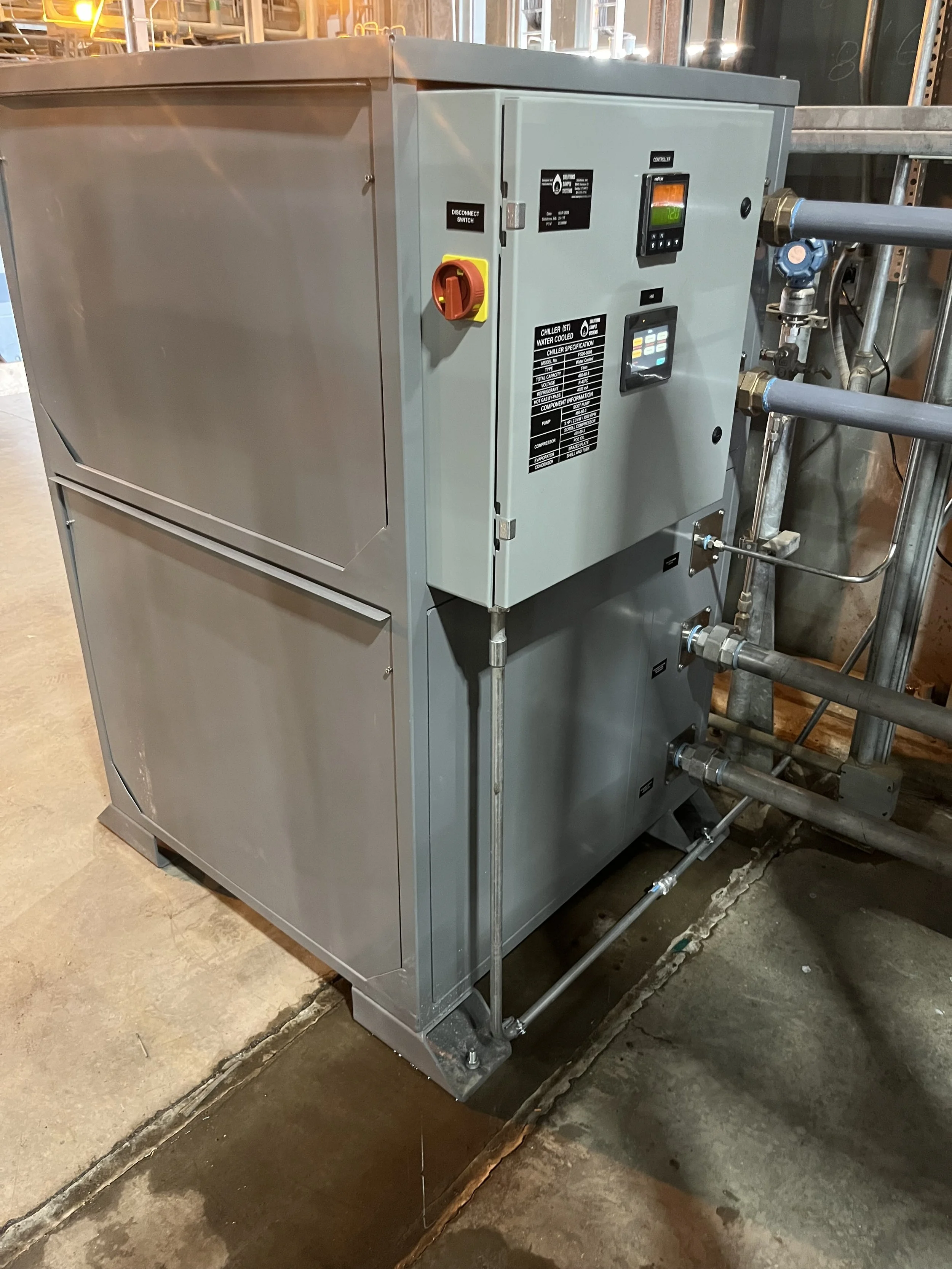 Secondary Cooling, 8 Positions, Featuring 5 Ton Water Cooled Chiller