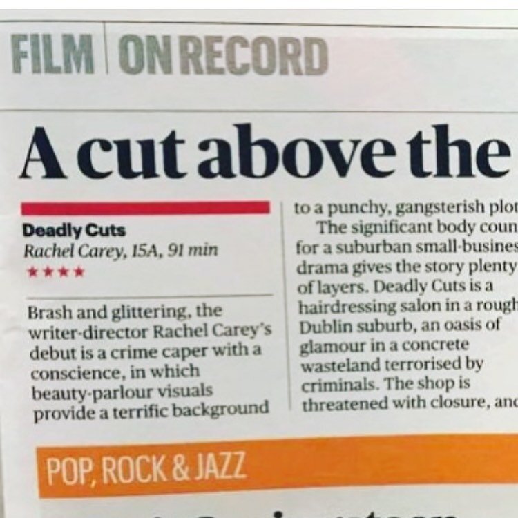 &ldquo;Aesthetically it&rsquo;s Ken Loach meets Strictly Come Dancing - which works a treat&rdquo; says Katy Hayes Sunday Times @rachiology @wildcard_distribution @screenireland #deadlycuts #supportirishfilmmaking