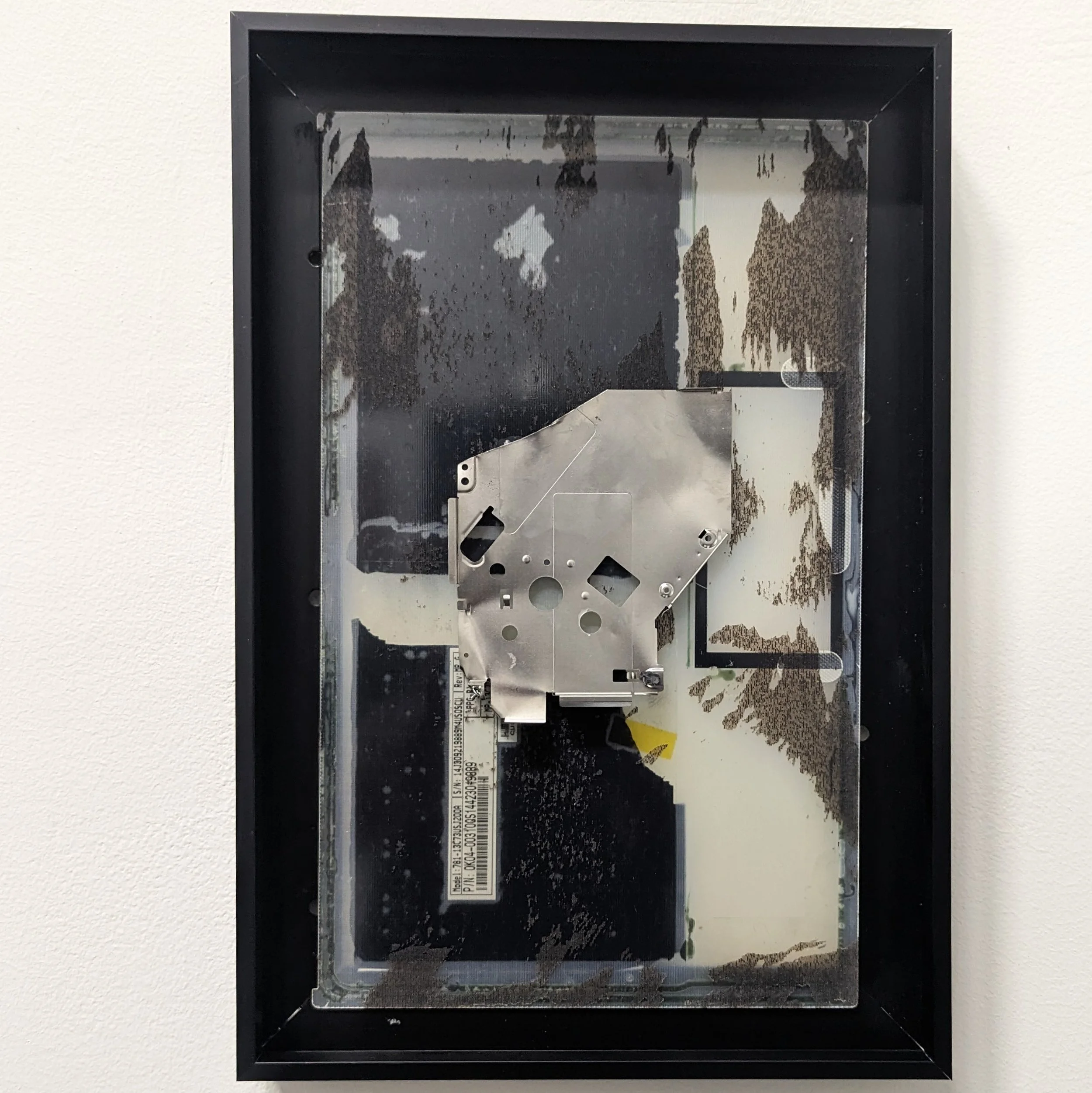 Untitled Memento Morii, 2023 Apple Tablet Screen, Metal Plate, Felt, Film, plastic 12 x 8 x 2 in. (framed) 30.48 x 20.32 x 5.08 cm (framed)