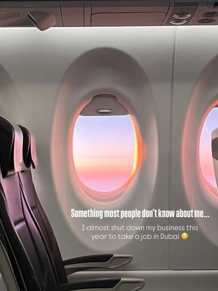I love this saying and it&rsquo;s one I keep coming back to 🤍

&ldquo;If you want something, the universe will either say yes, not now, or I have something better in store.&rdquo;

Earlier this year, I felt really torn. I started my business young a