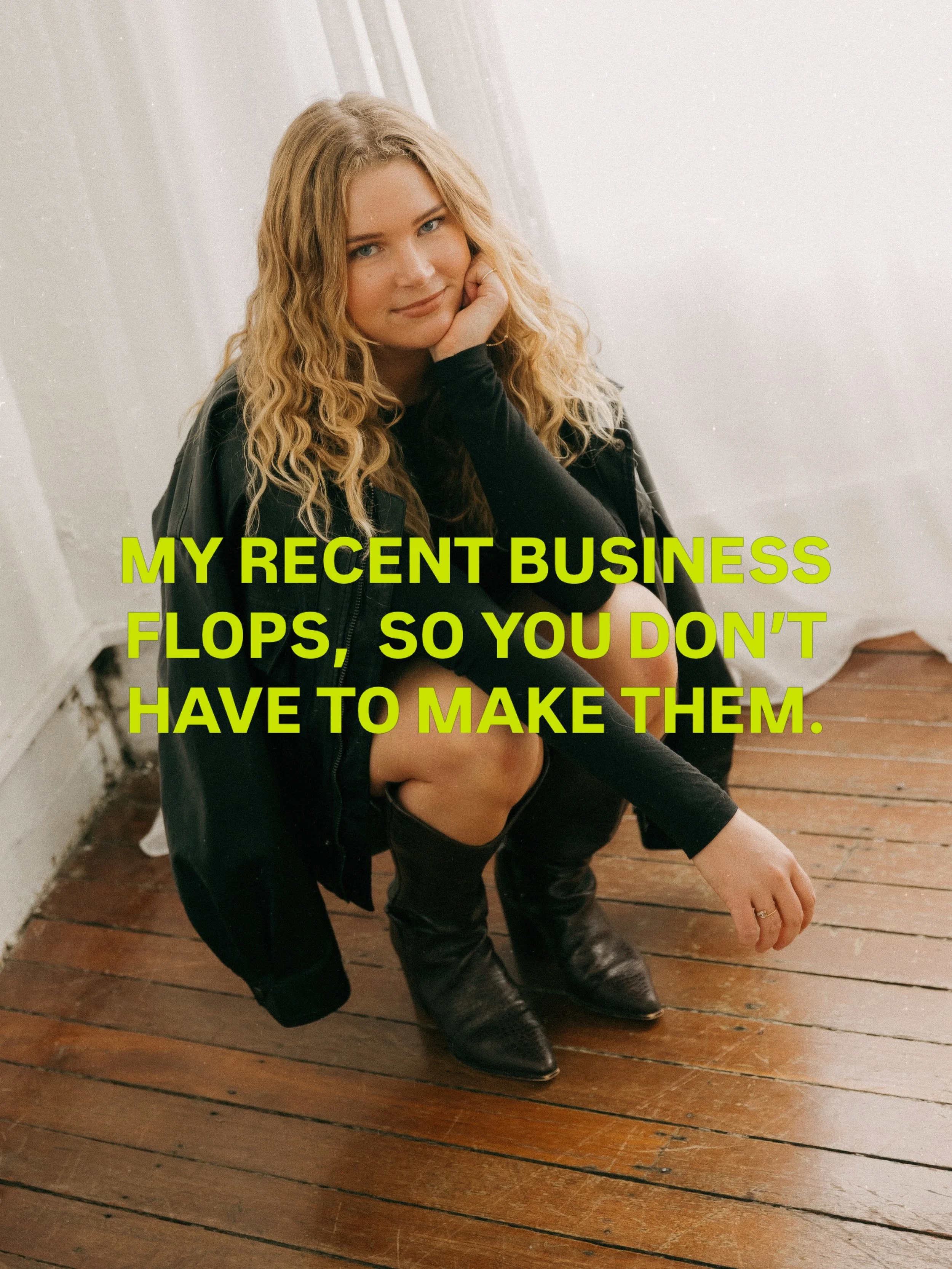 I&rsquo;ve changed my mind, scrapped ideas, made decisions too quickly and learnt things much later than I probably should have.

But I&rsquo;d take a few flops over being too scared to try anything at all.

That&rsquo;s business, really.