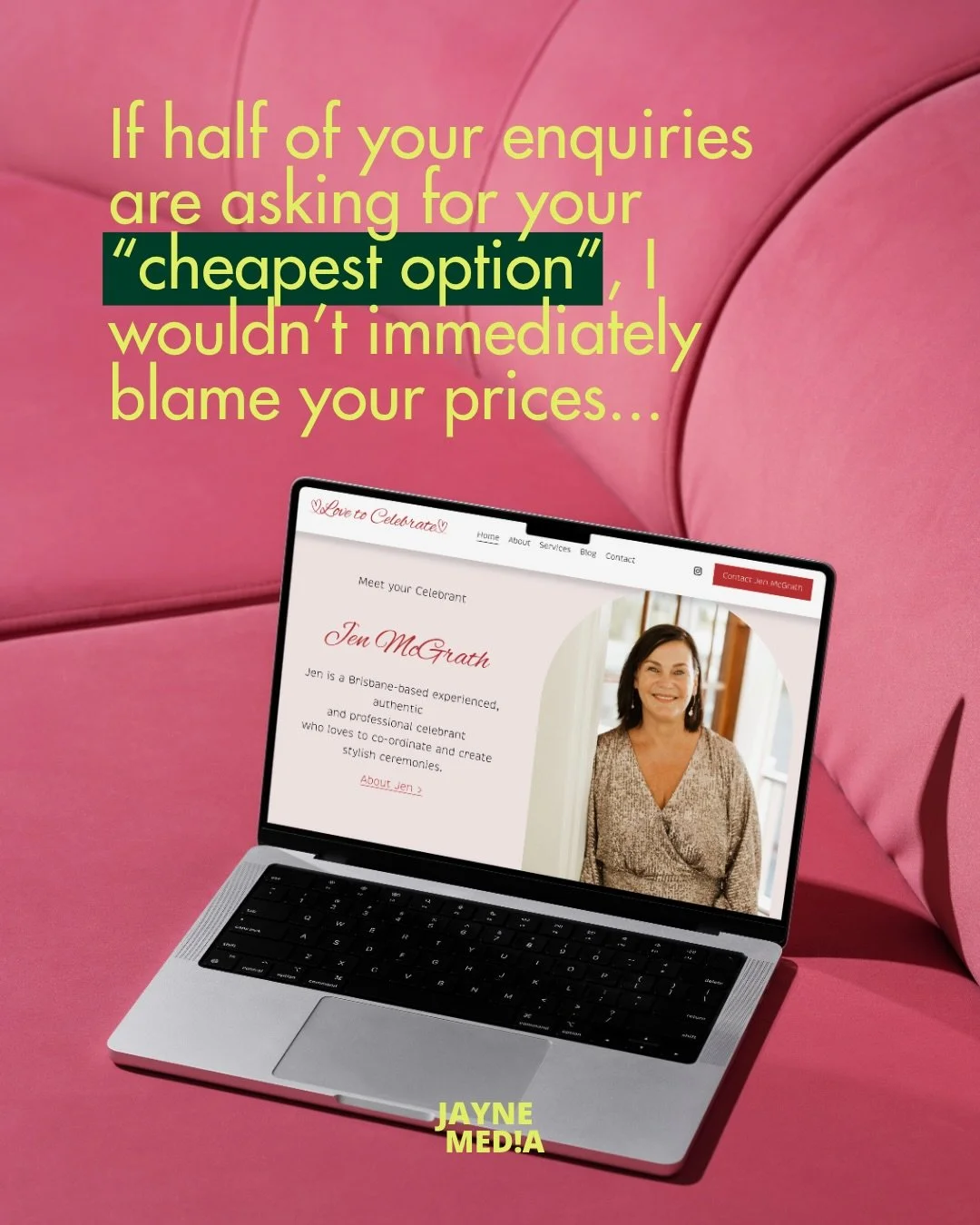 If people keep questioning your prices, your prices might not be the first thing I&rsquo;d look at.

I&rsquo;d look at what your business is making people expect to pay before they ever enquire.

Because the right clients shouldn&rsquo;t be shocked w