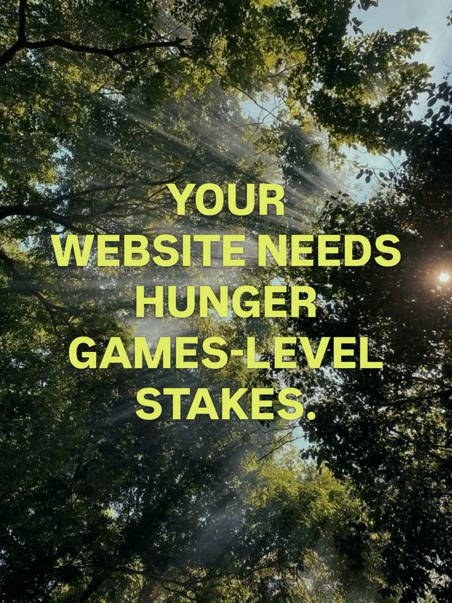 Katniss had stakes. Your website has a services page.

I love a pretty website as much as the next person.

But if someone lands on your site and can&rsquo;t figure out why what you do matters to them, we&rsquo;ve got a problem.

Because people don&r