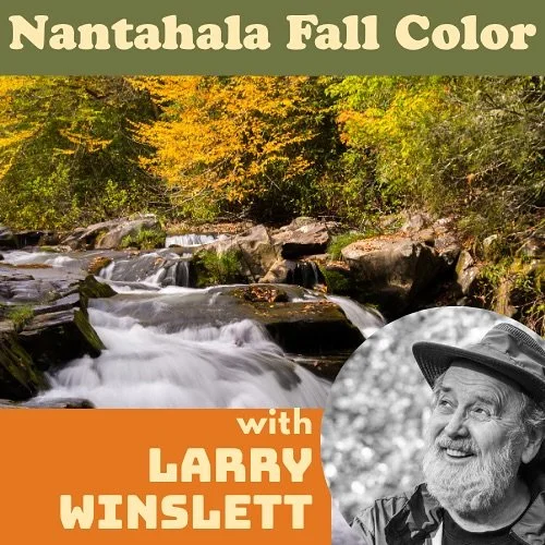November 9th 🍂 Join Nature Photographer @larrywinslett for a  day of photography in the Nantahala River Gorge area in western North Carolina.  This is one of the most beautiful locations in the Southern Appalachian  Mountains; spectacular mountain s